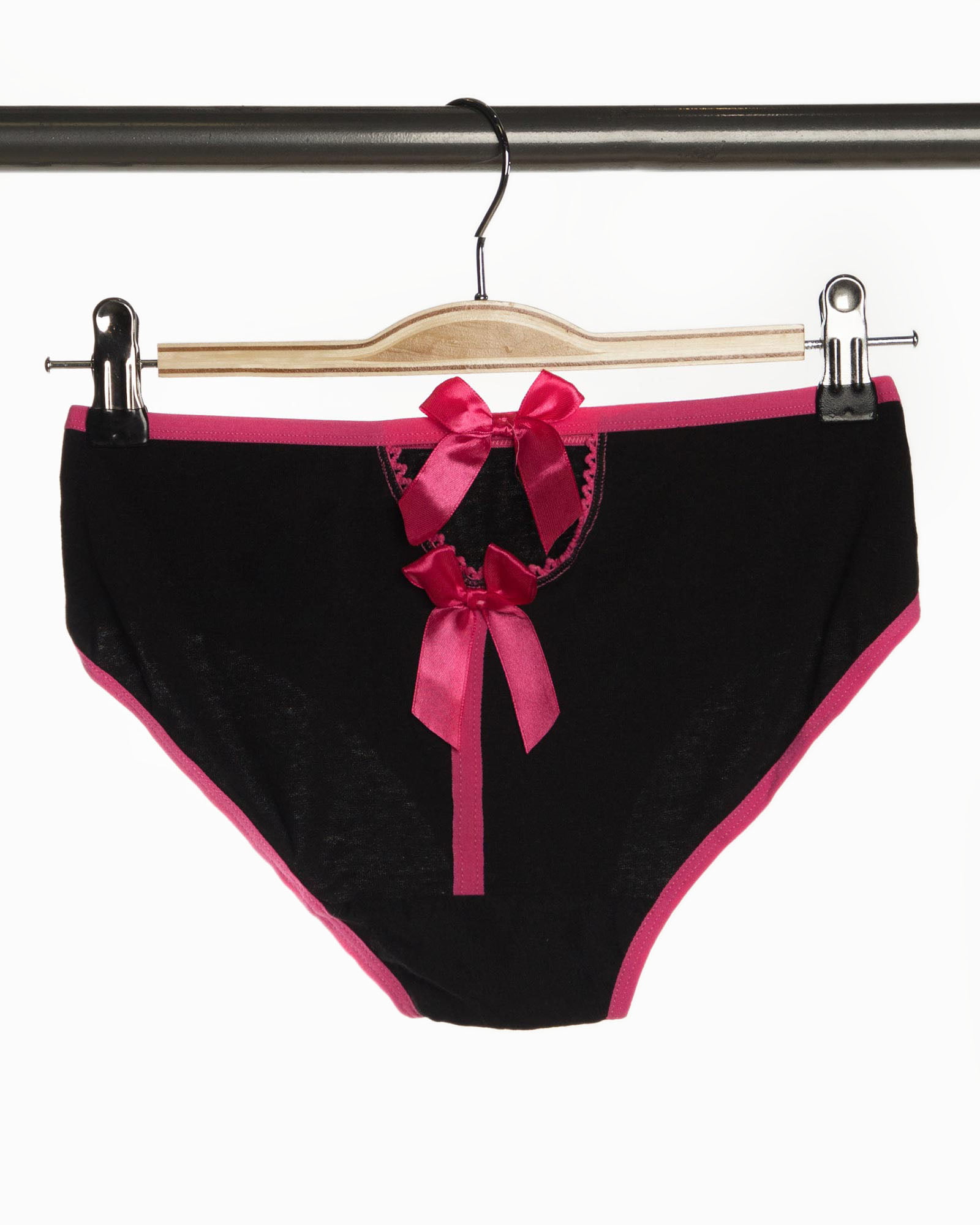 شورت اسلیپ زنانه ساده- مشکی- پشت