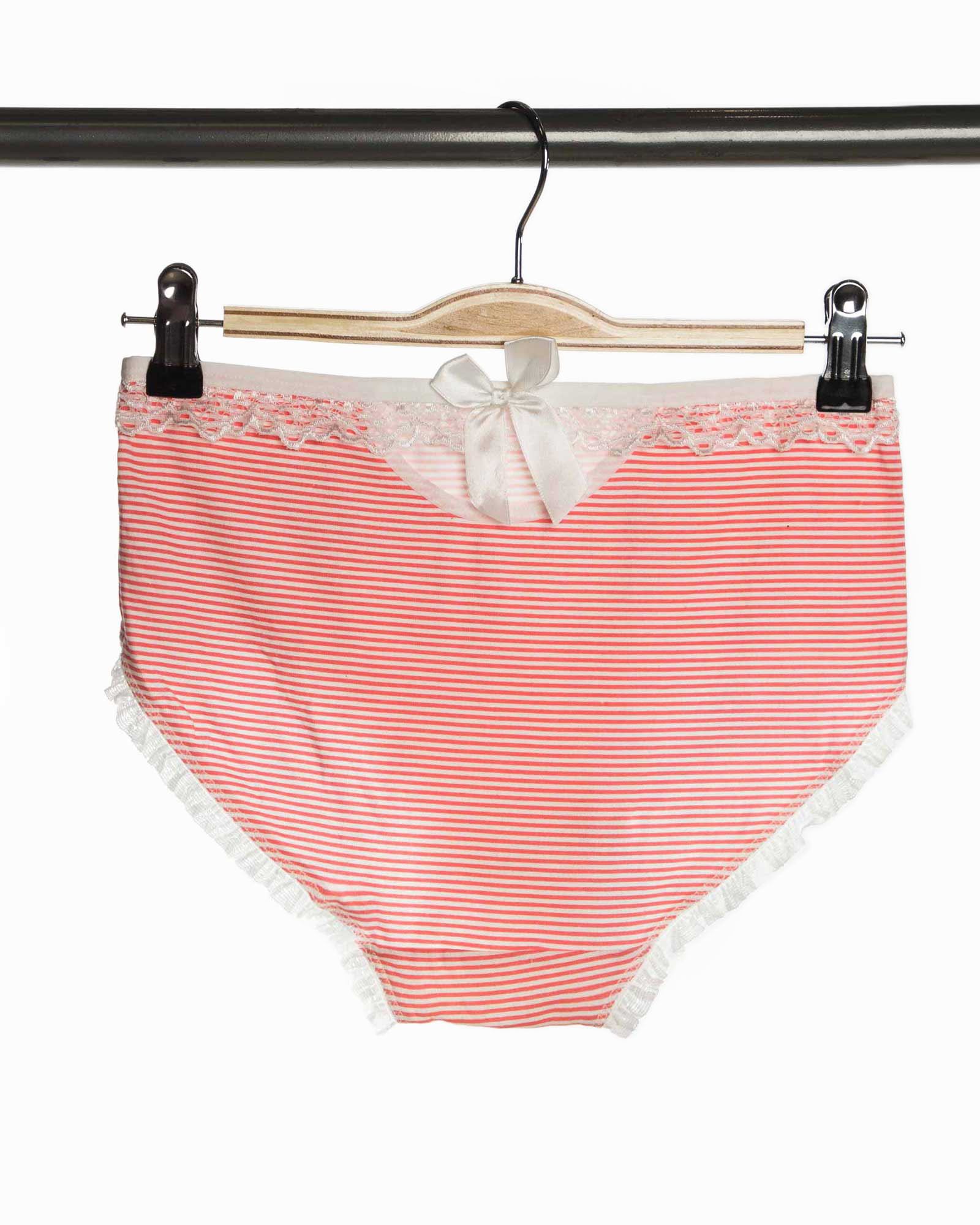 شورت اسلیپ طرح دار زنانه- صورتی- پشت