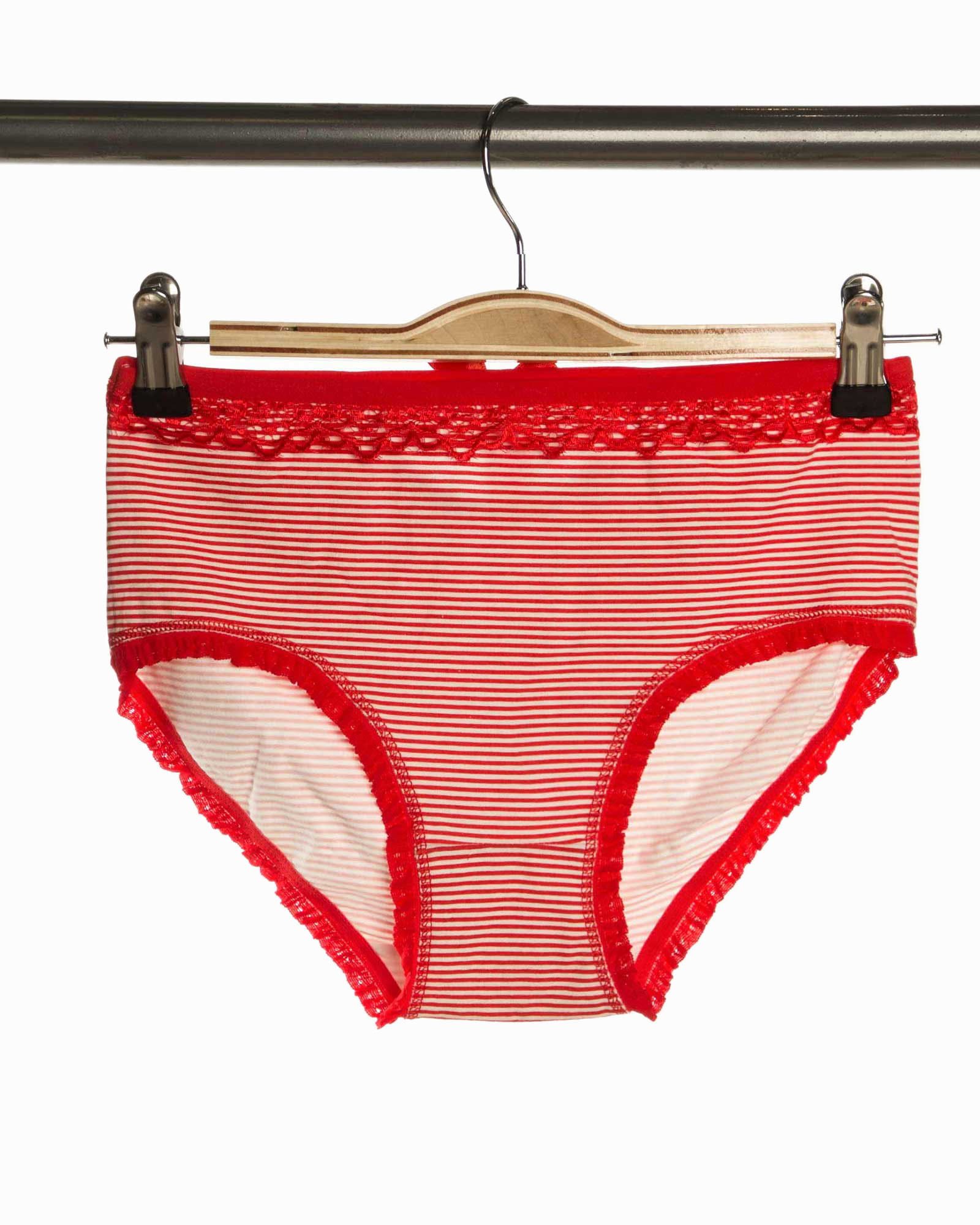 شورت اسلیپ طرح دار زنانه- قرمز- روبه-رو