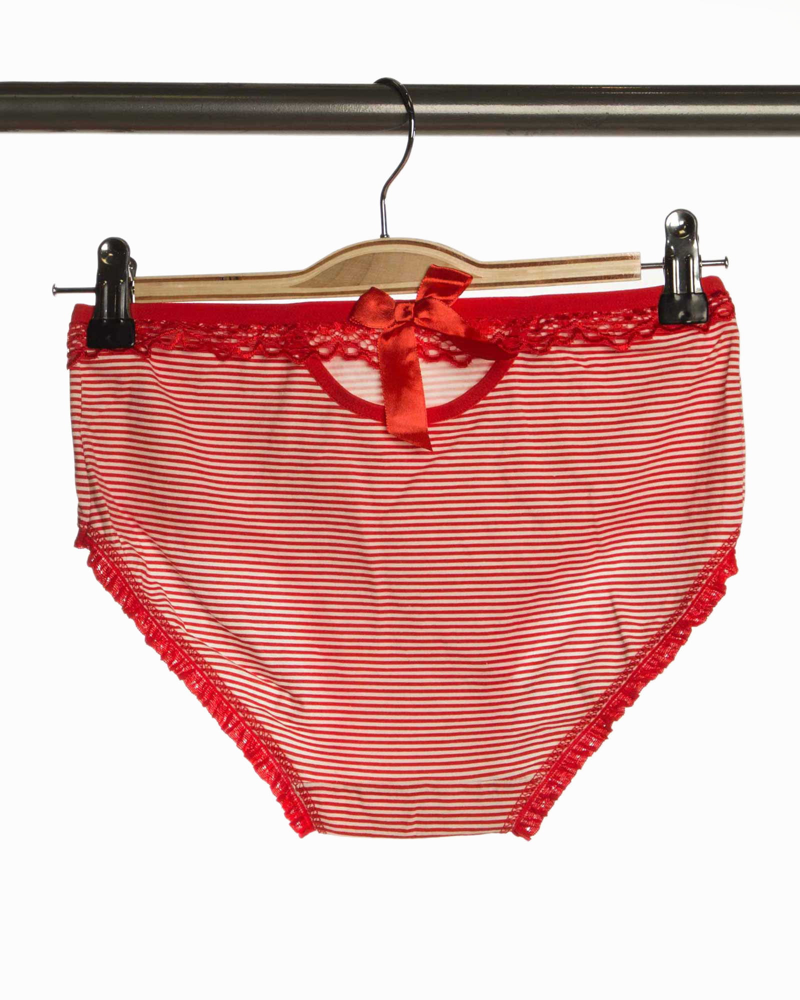 شورت اسلیپ طرح دار زنانه- قرمز- پشت