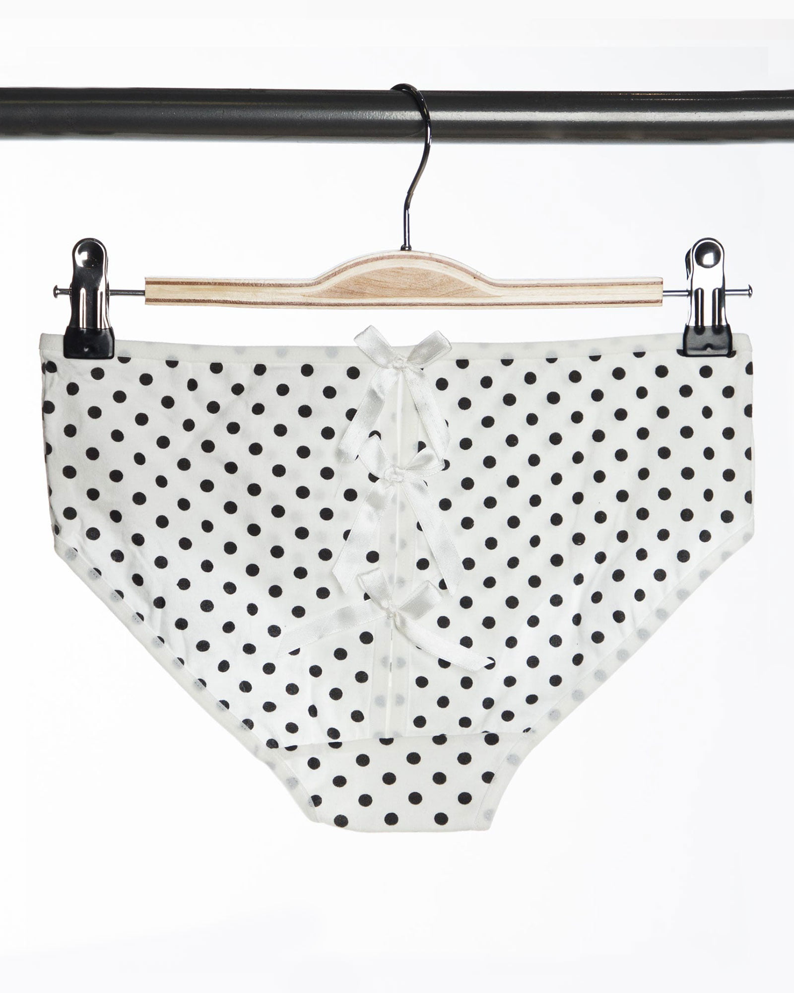 شورت زنانه طرحدار اسلیپ - سفید- پشت