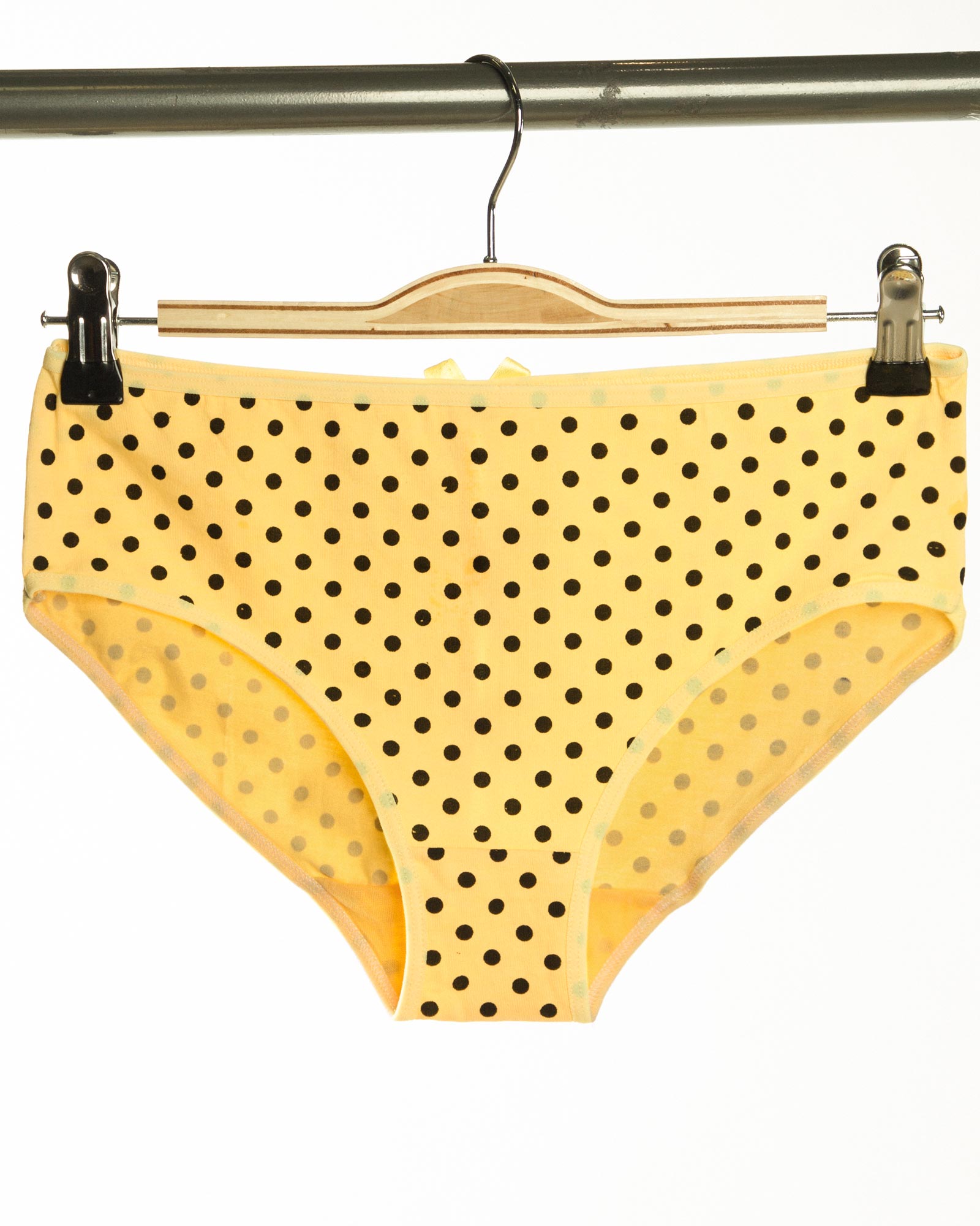 شورت طرح دار زنانه- زرد- روبه-رو