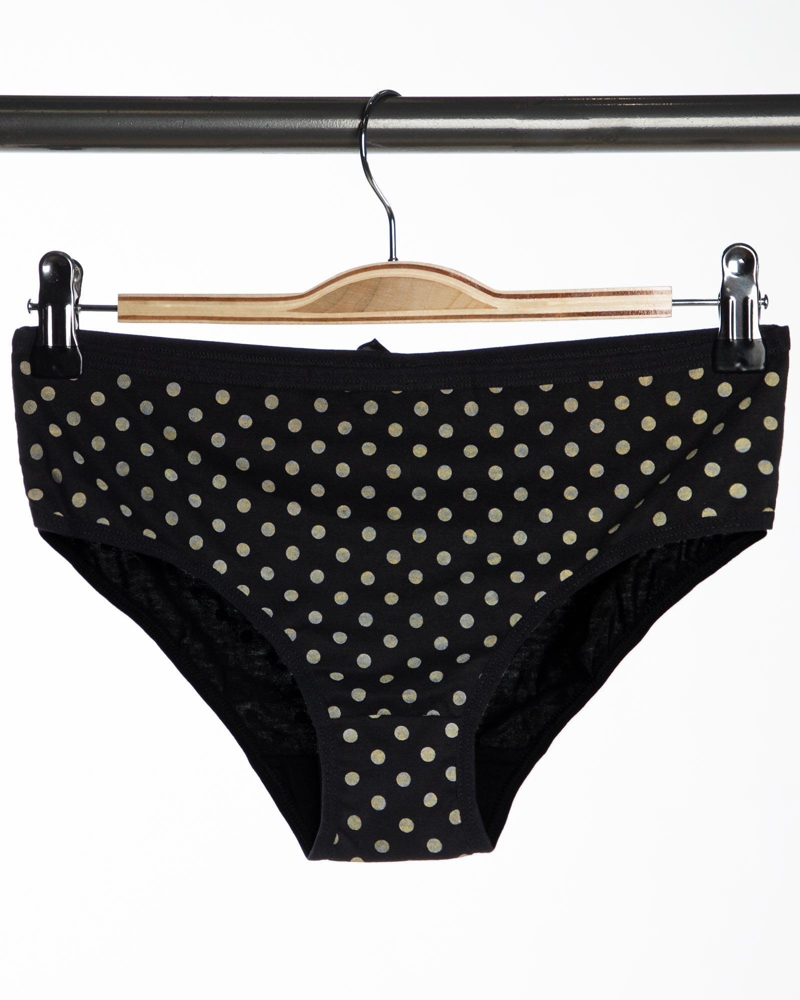 شورت طرح دار زنانه- مشکی- روبه-رو