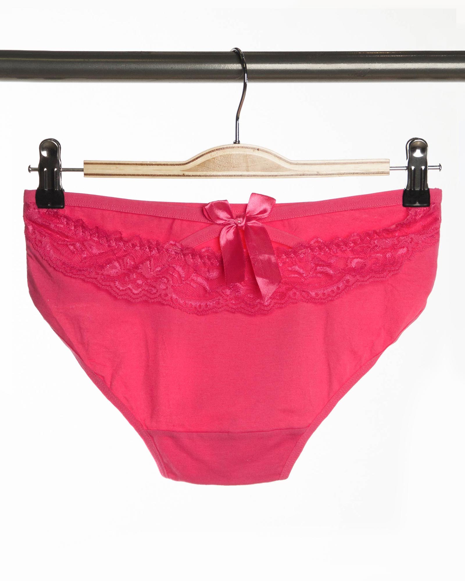 شورت نخی زنانه- سرخابی- پشت