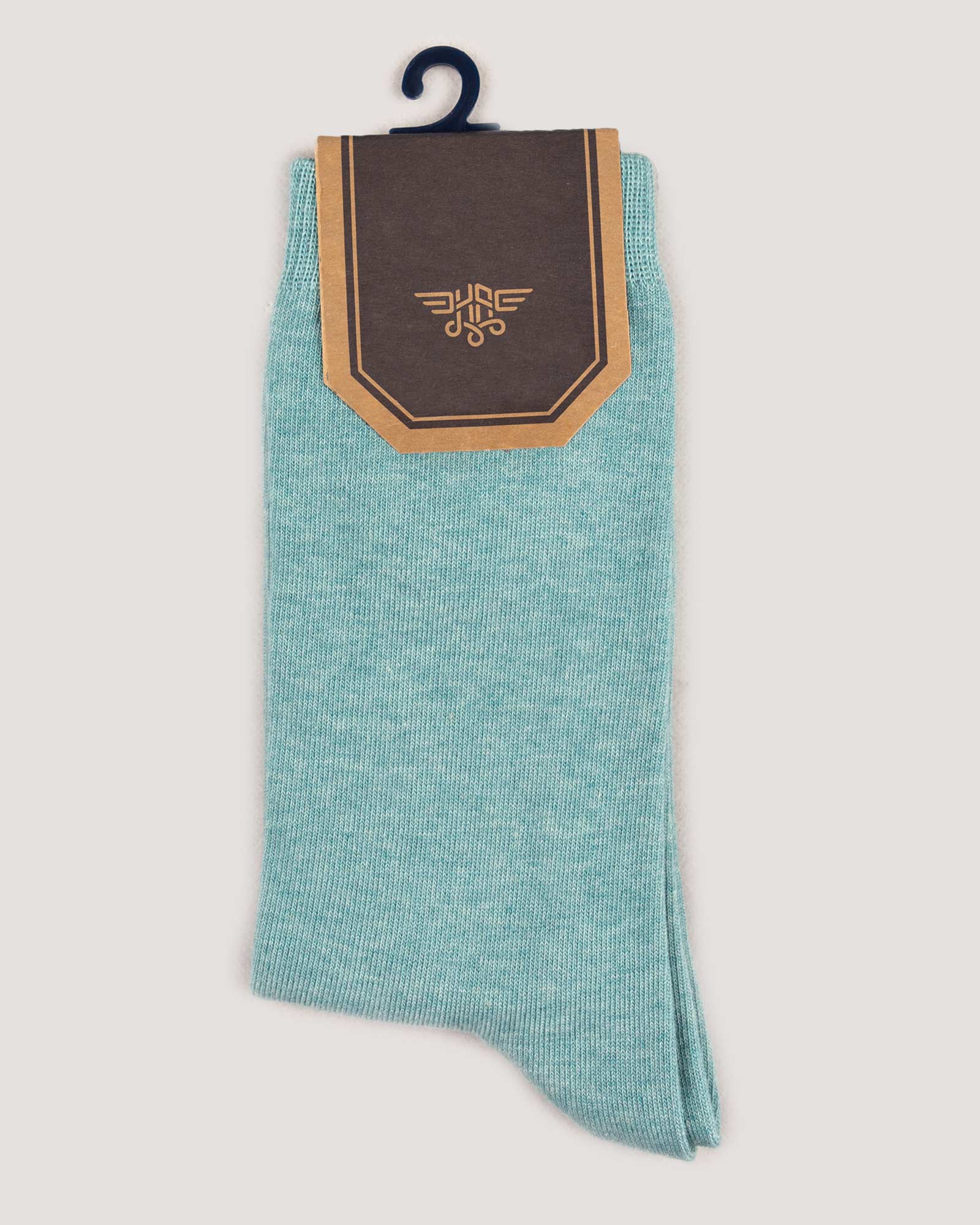 جوراب اسپرت رنگی کشی- سبزآبی-روبرو