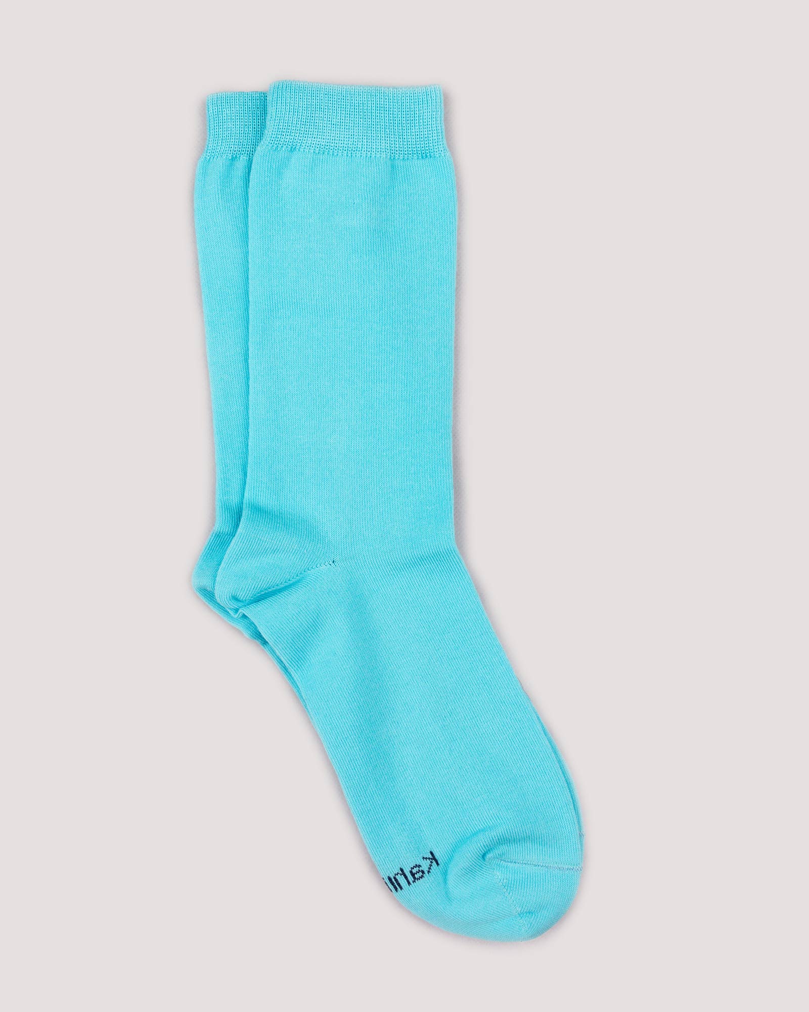 جوراب اسپرت رنگی کشی- فیروزه ای- جفت روبرو