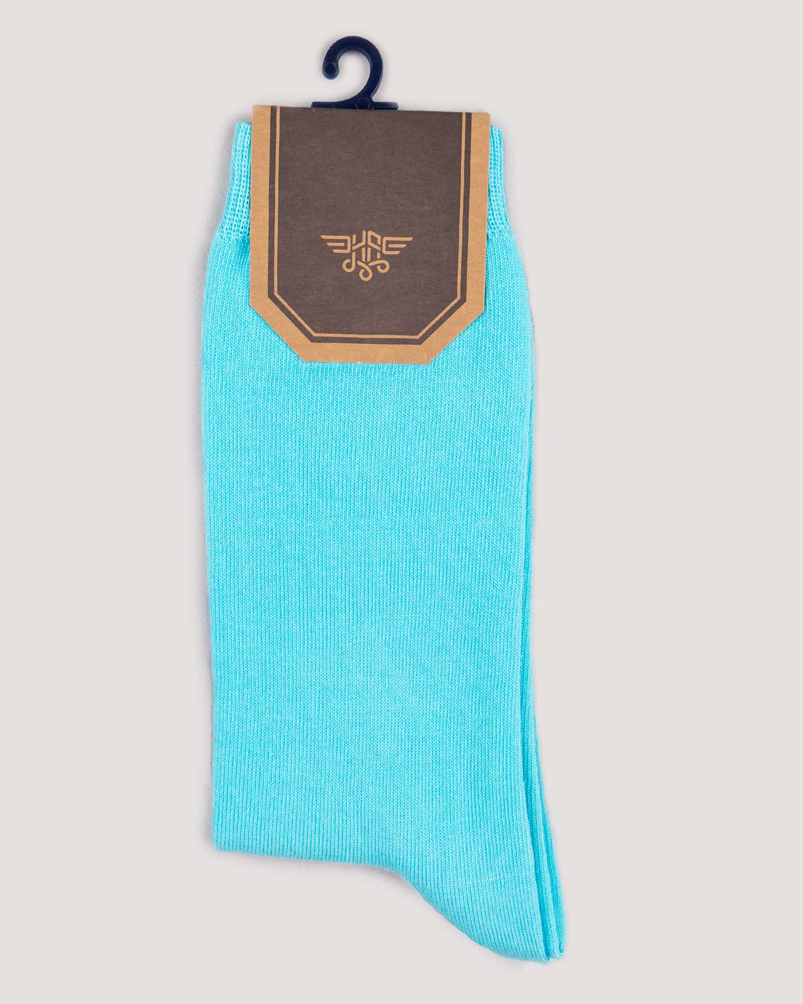 جوراب اسپرت رنگی کشی- فیروزه ای- نمای روبرو