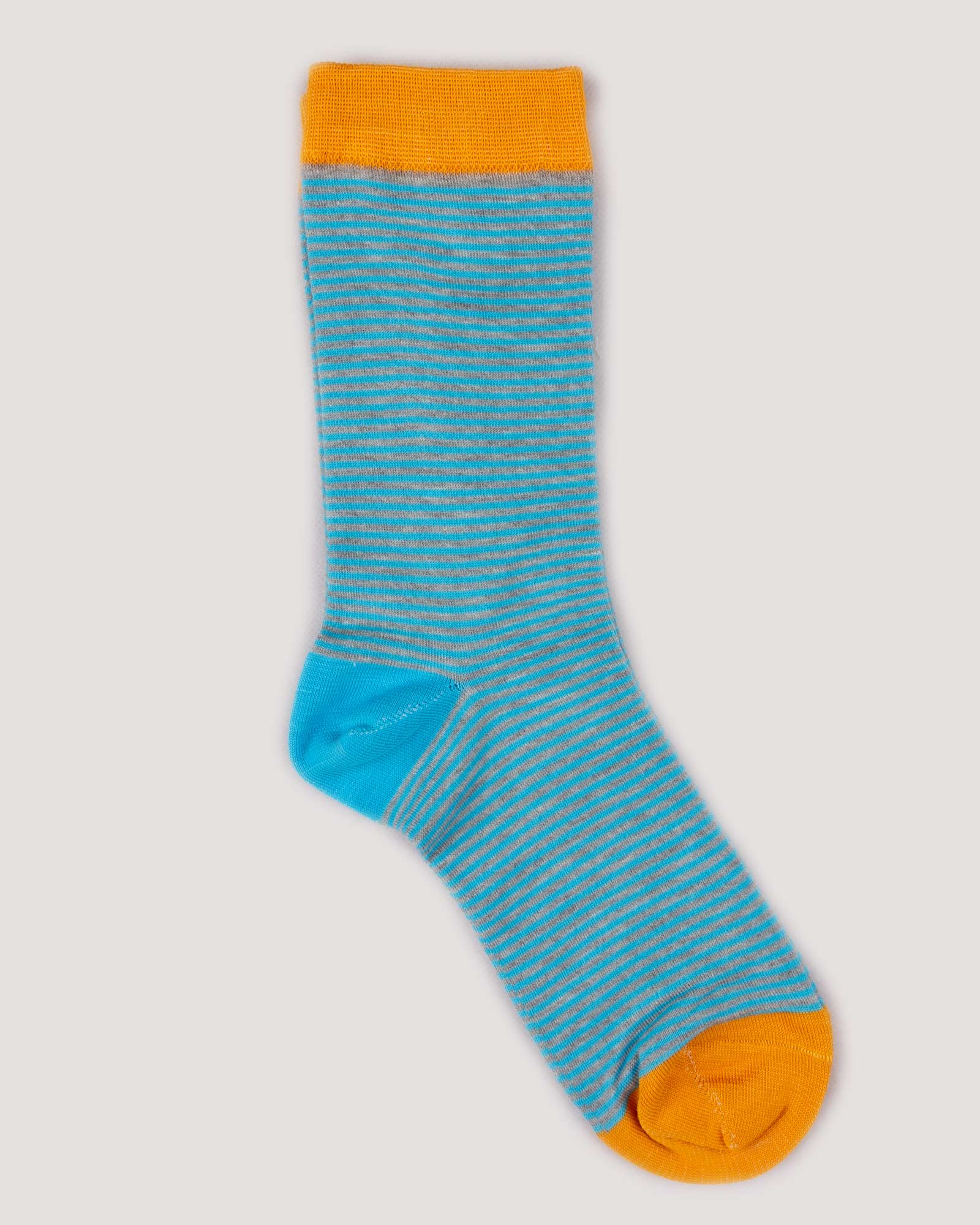 جوراب راه راه رنگی ساق دار- آبی روشن-جفت