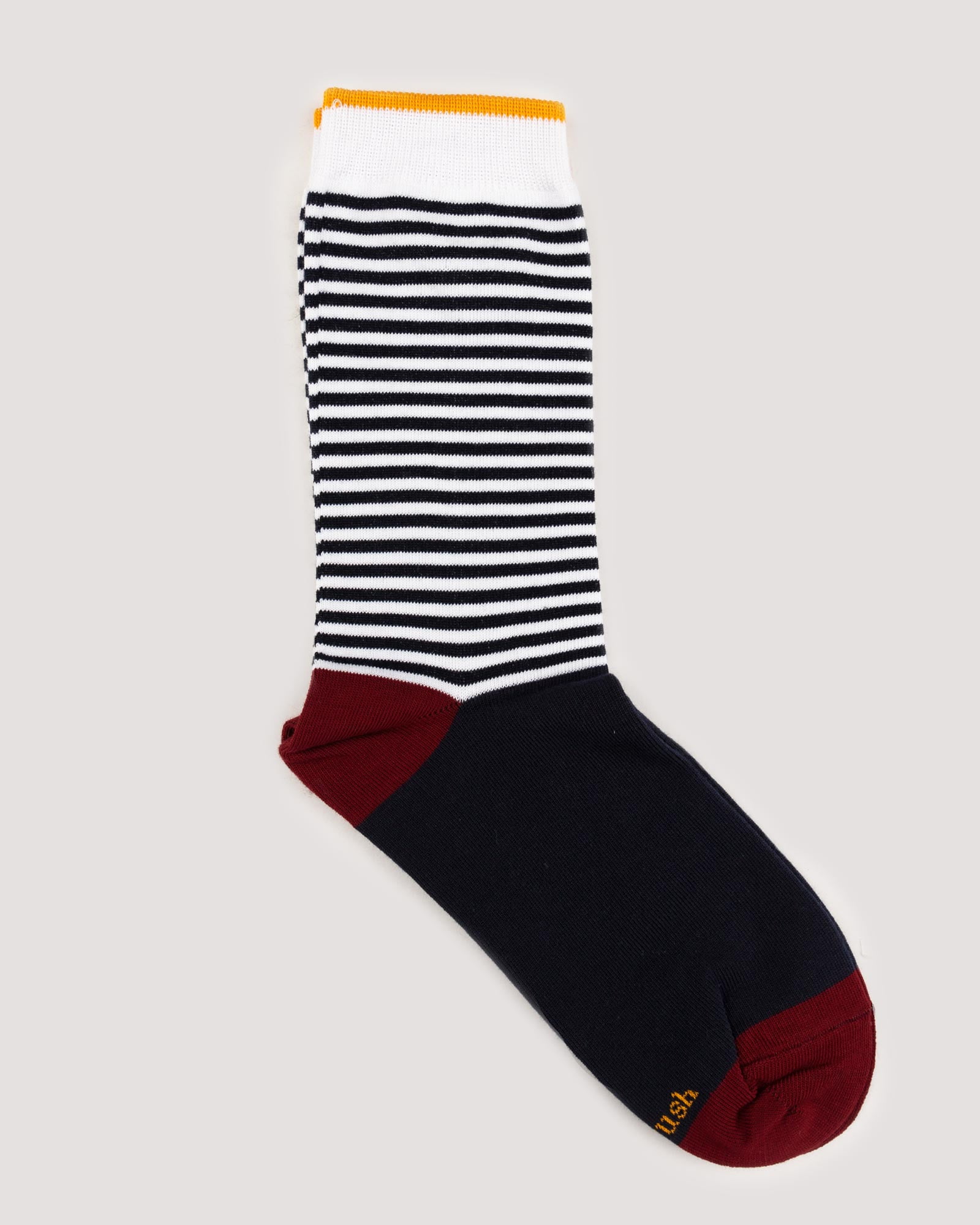 جوراب راه راه رنگی ساق دار- سرمه ای- جفت