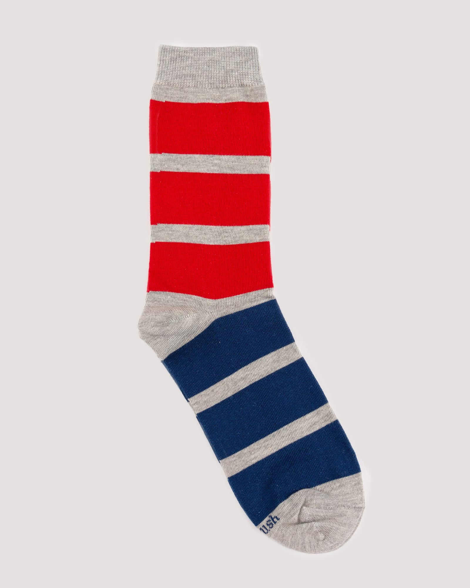 جوراب راه راه رنگی ساق دار- قرمز- جفت