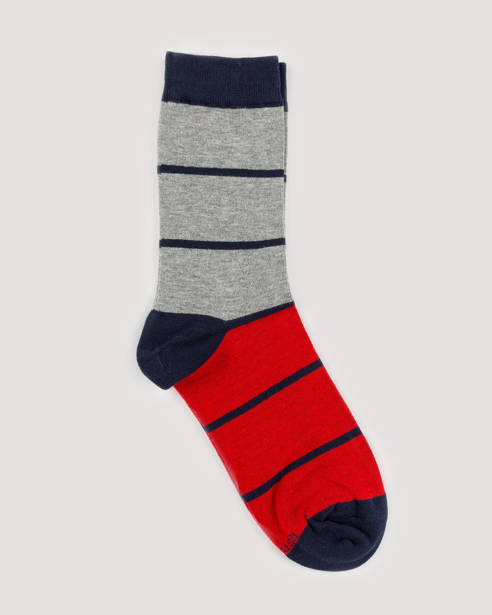 جوراب راه راه رنگی ساق دار- ملانژ- جفت