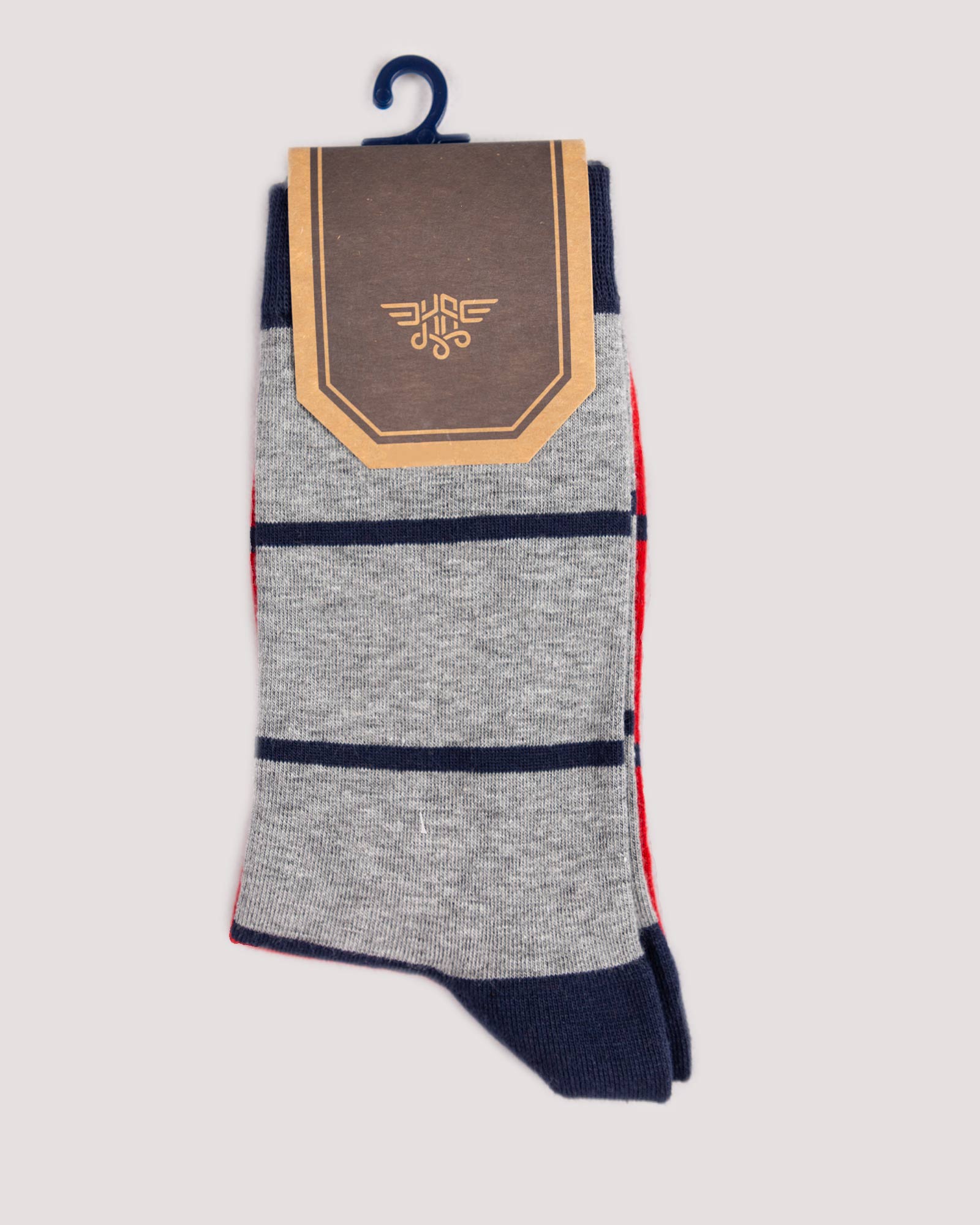 جوراب راه راه رنگی ساق دار- ملانژ- روبرو- محیطی