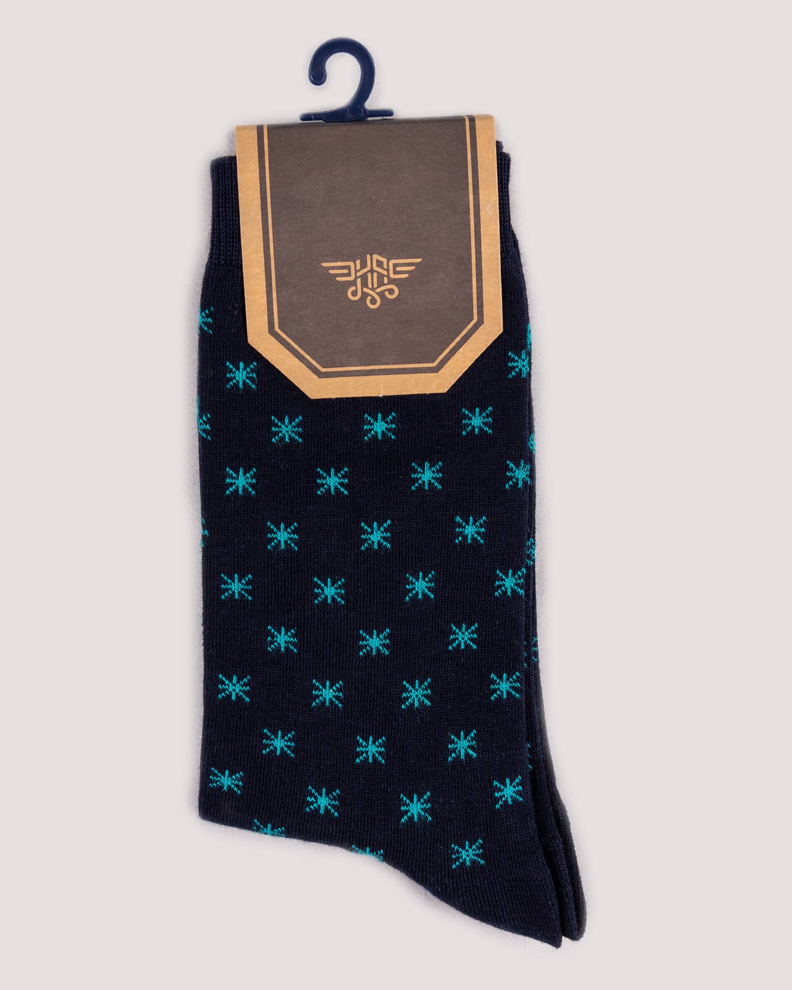 جوراب کشی طرح نقطه- سرمه ای- روبرو