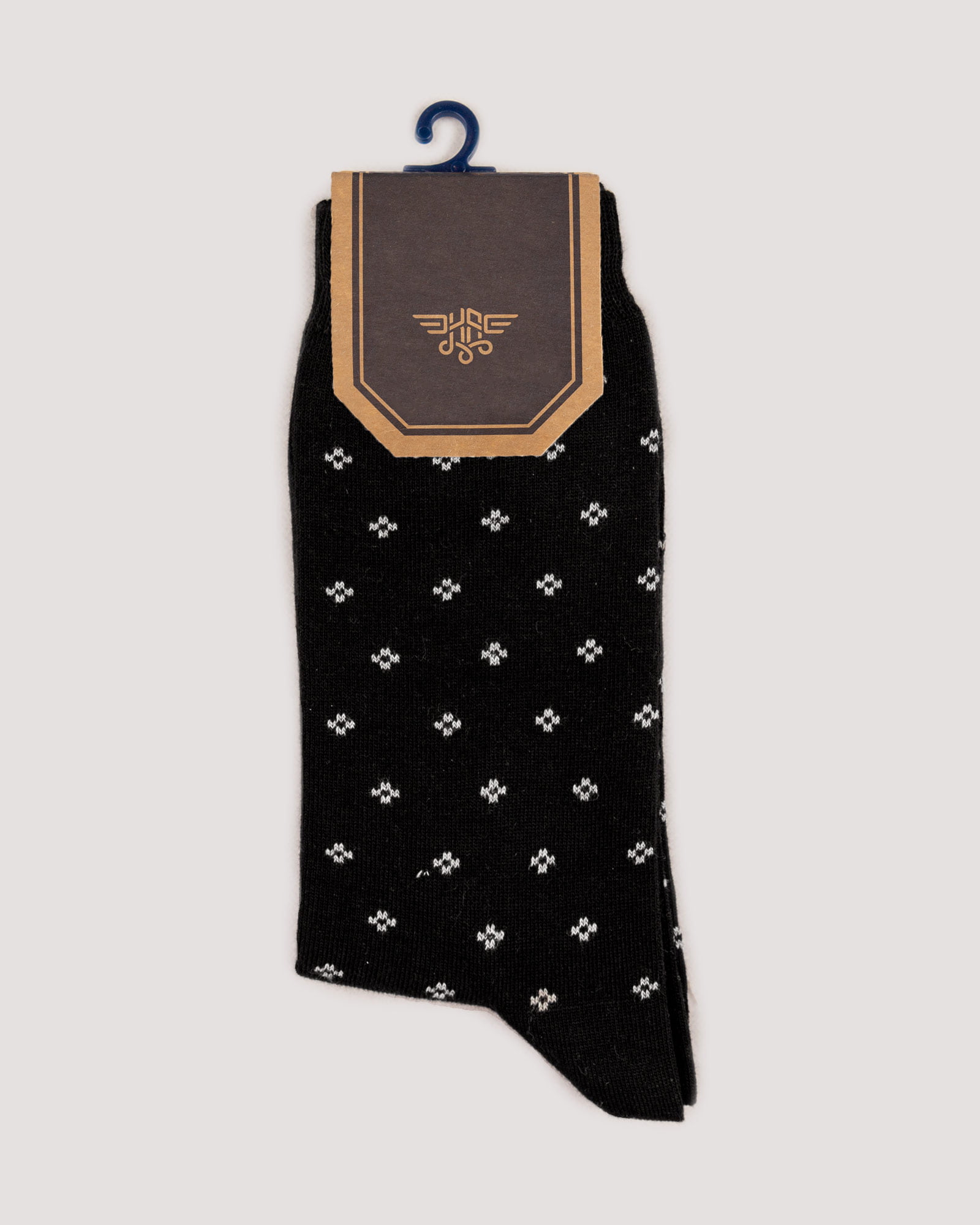 جوراب کشی طرح نقطه- مشکی-روبرو