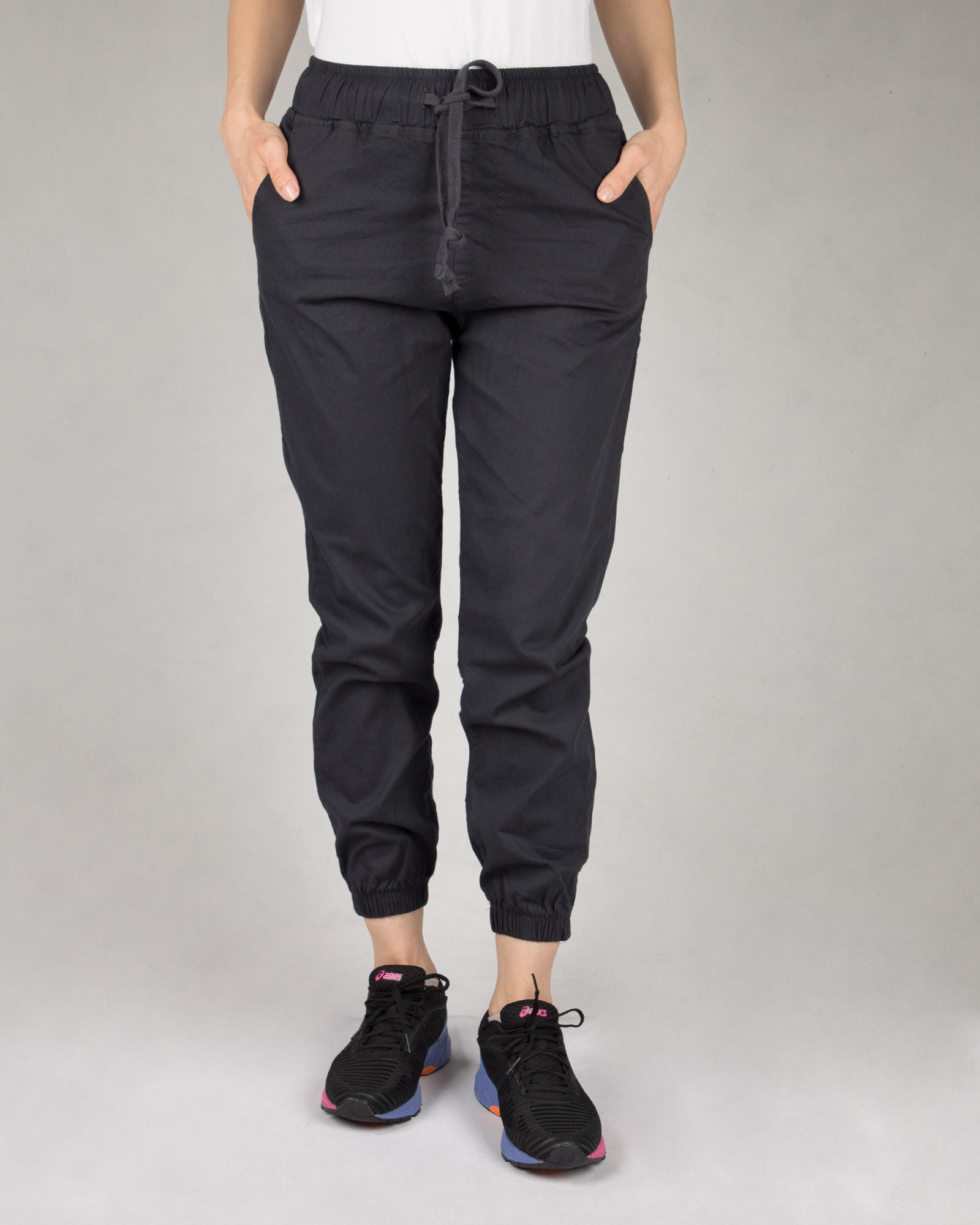 شلوار دمپا کش زنانه- دودی- روبرو