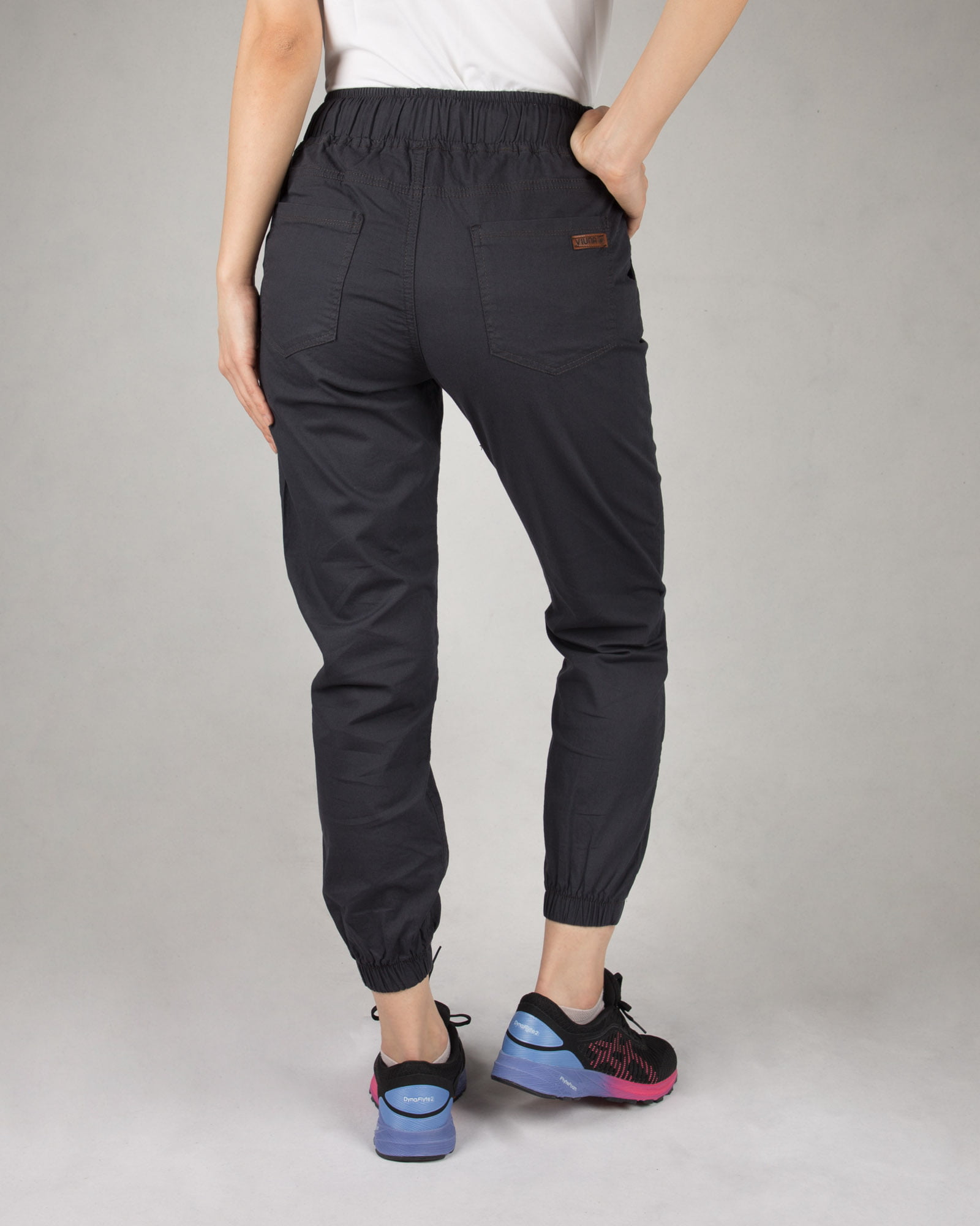 شلوار دمپا کش زنانه- دودی- پشت