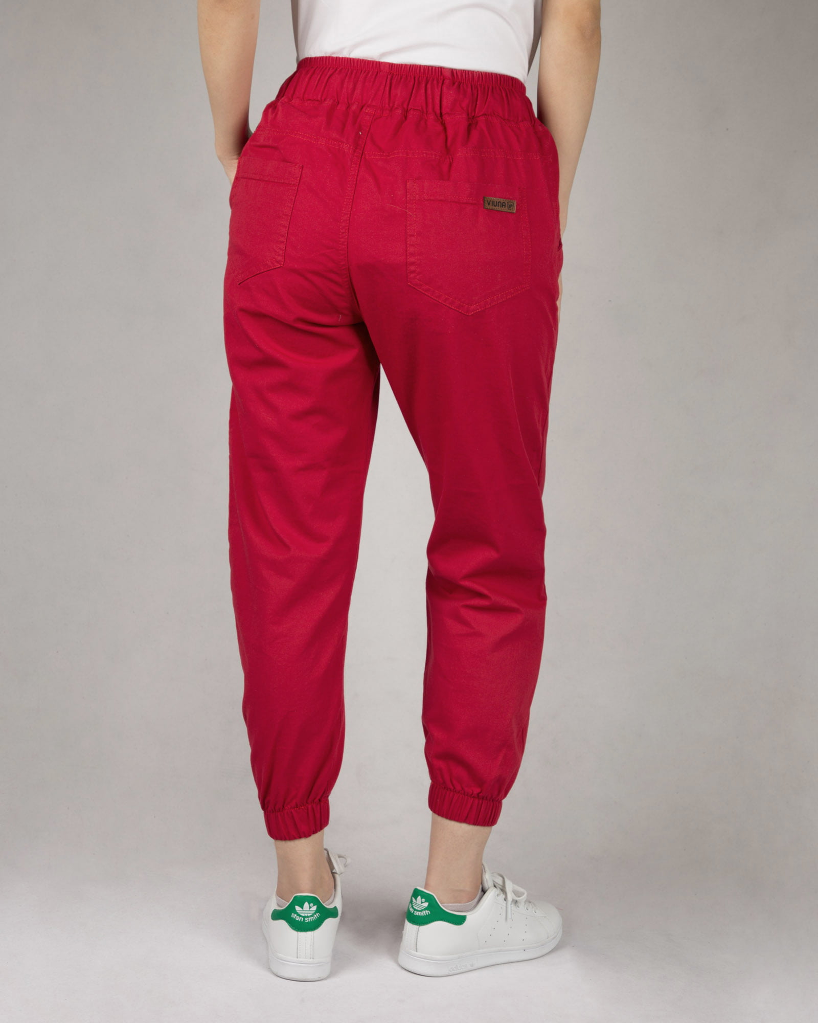 شلوار دمپا کش زنانه- زرشکی- پشت