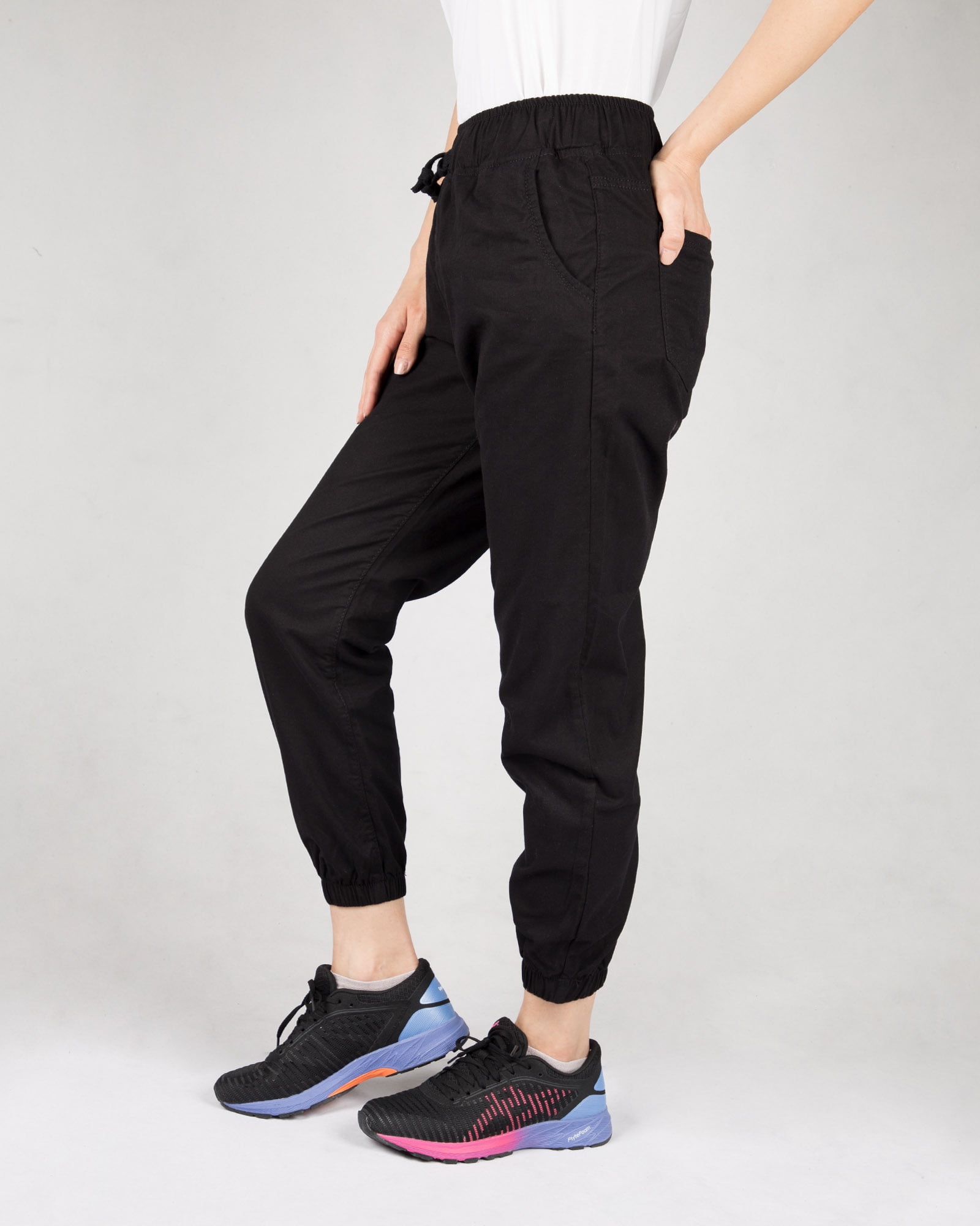 شلوار دمپا کش زنانه- مشکی- سه رخ