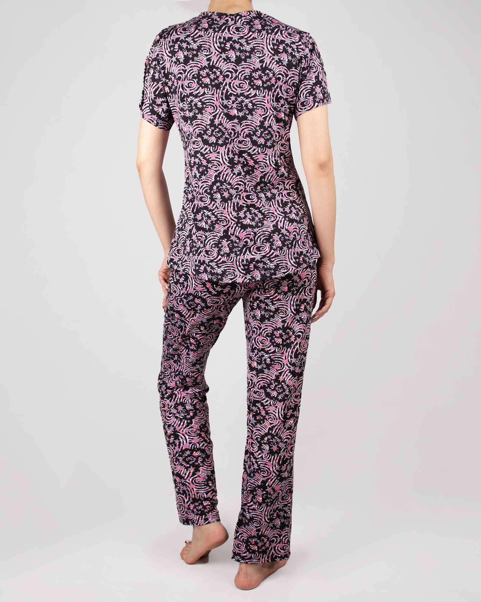 بلوز شلوار نخی زنانه- یاسی- پشت