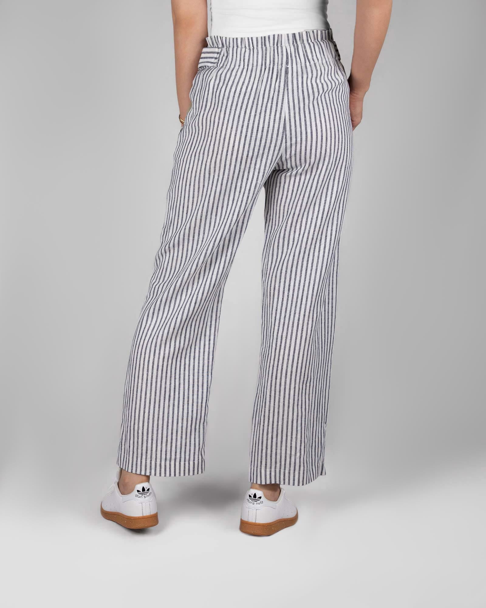 دامن شلواری طرح دار- سفید- نمای پشت