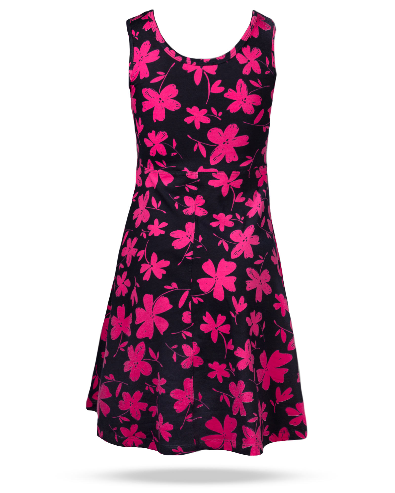 پیراهن نخی طرح دار زنانه- سرخابی