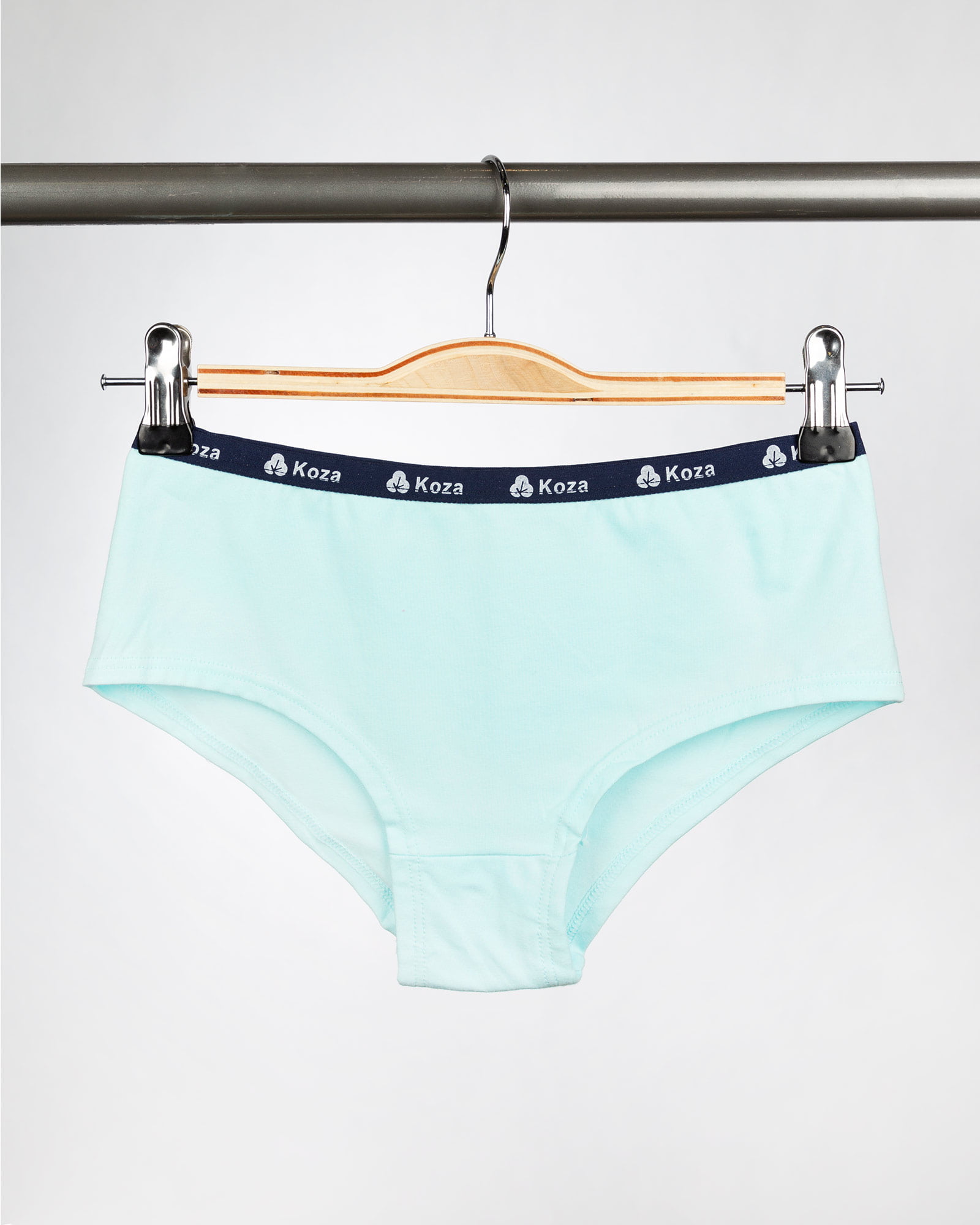 شورت زنانه مدل اسلیپ- آبی آسمانی- روبرو