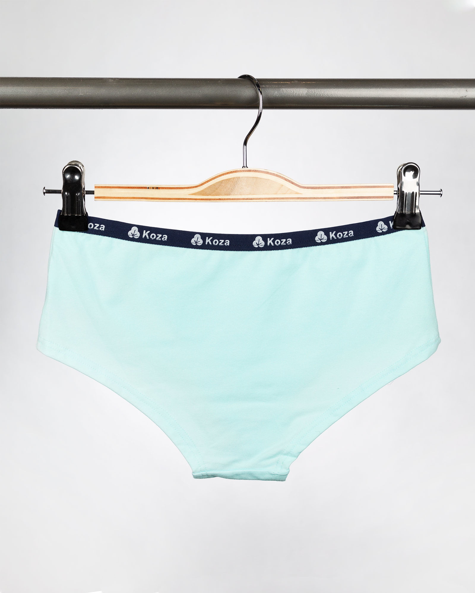 شورت زنانه مدل اسلیپ- آبی آسمانی- پشت