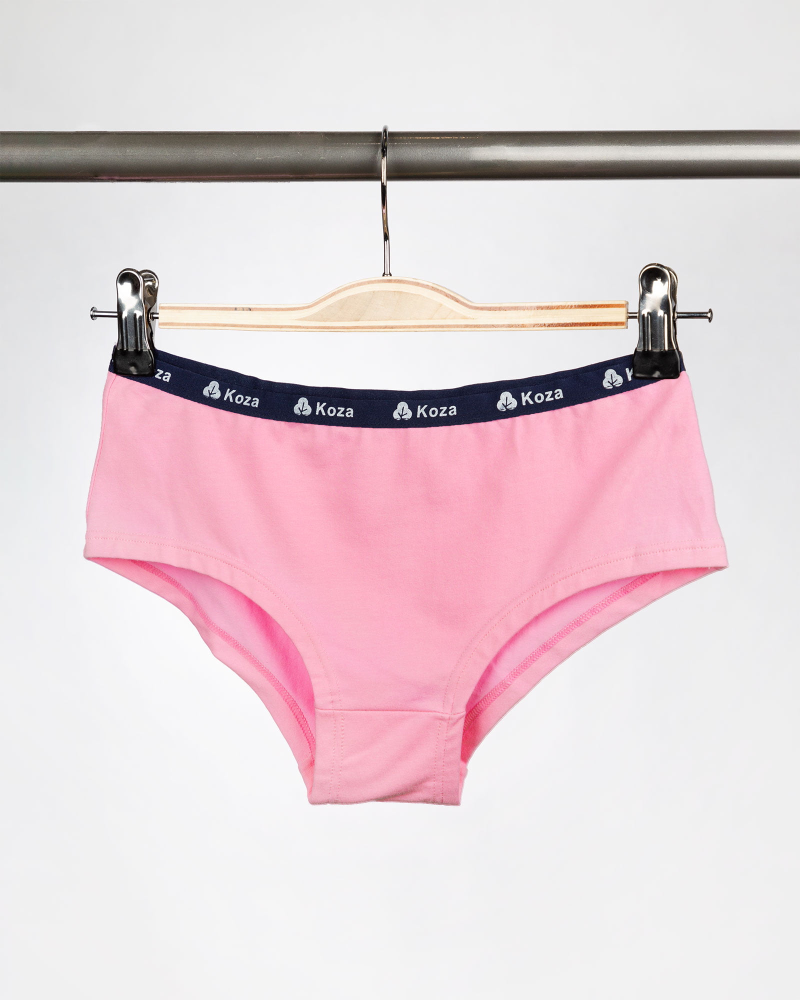 شورت زنانه مدل اسلیپ- صورتی- روبرو