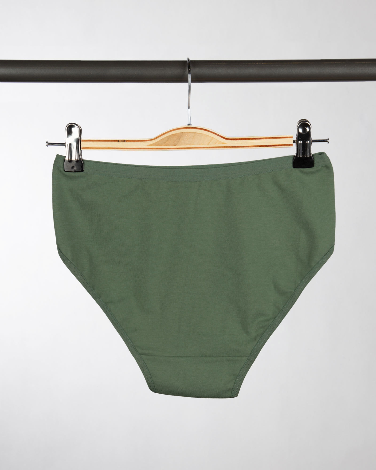 شورت زنانه مدل فرانسوی- زیتونی سیر- پشت