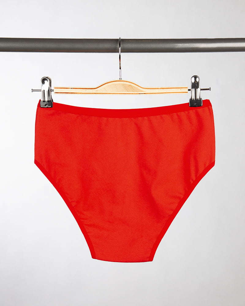 شورت زنانه مدل فرانسوی- قرمز- پشت محیطی