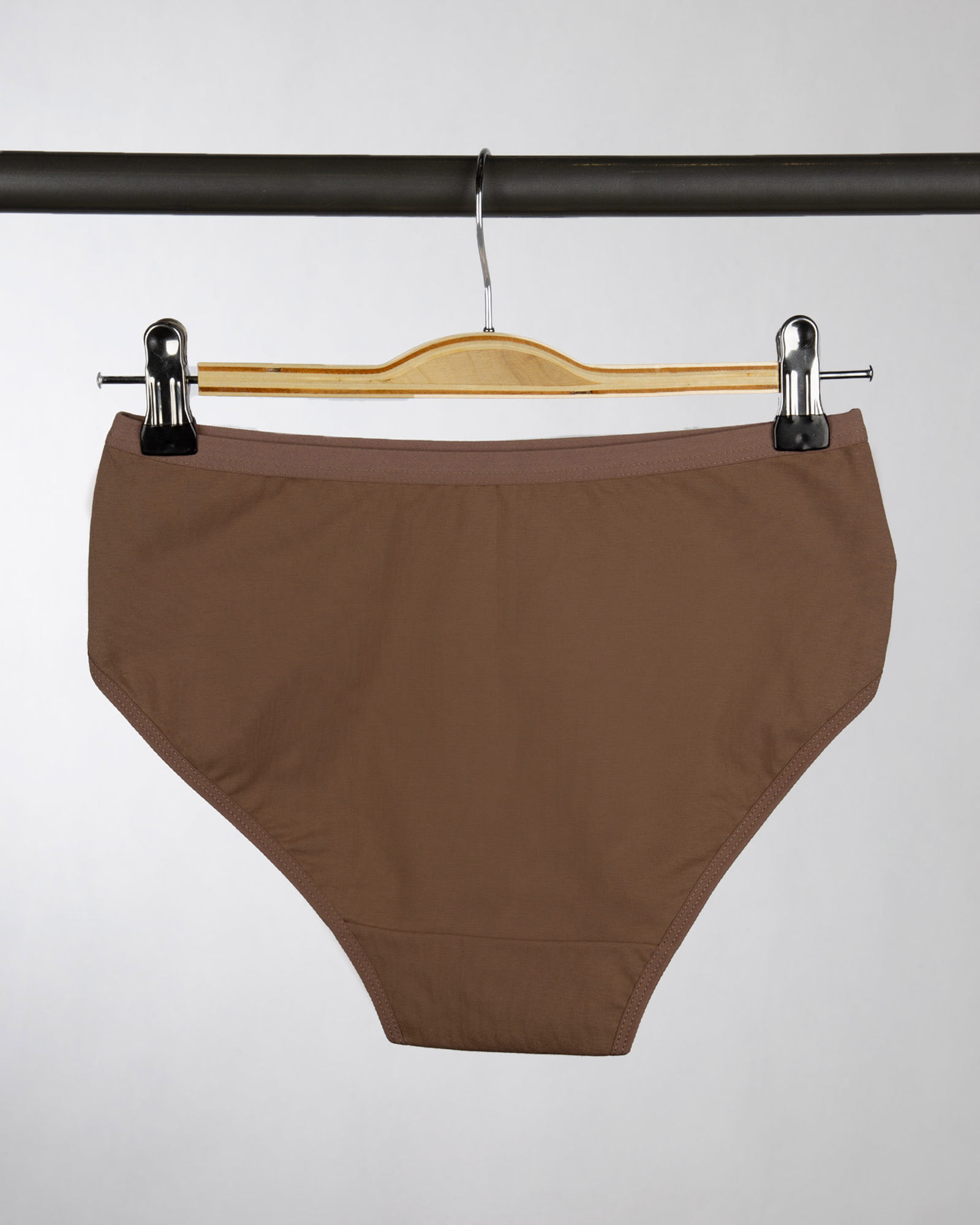 شورت زنانه مدل فرانسوی- قهوه ای روشن- پشت