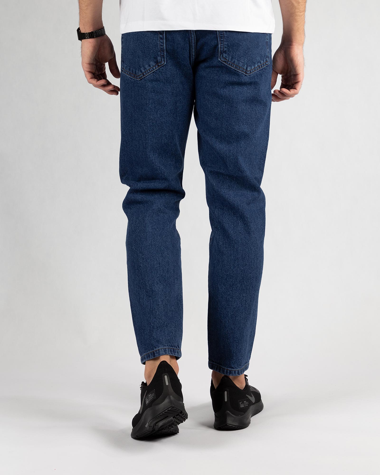 شلوار جین 98303- آبی کاربنی- پشت