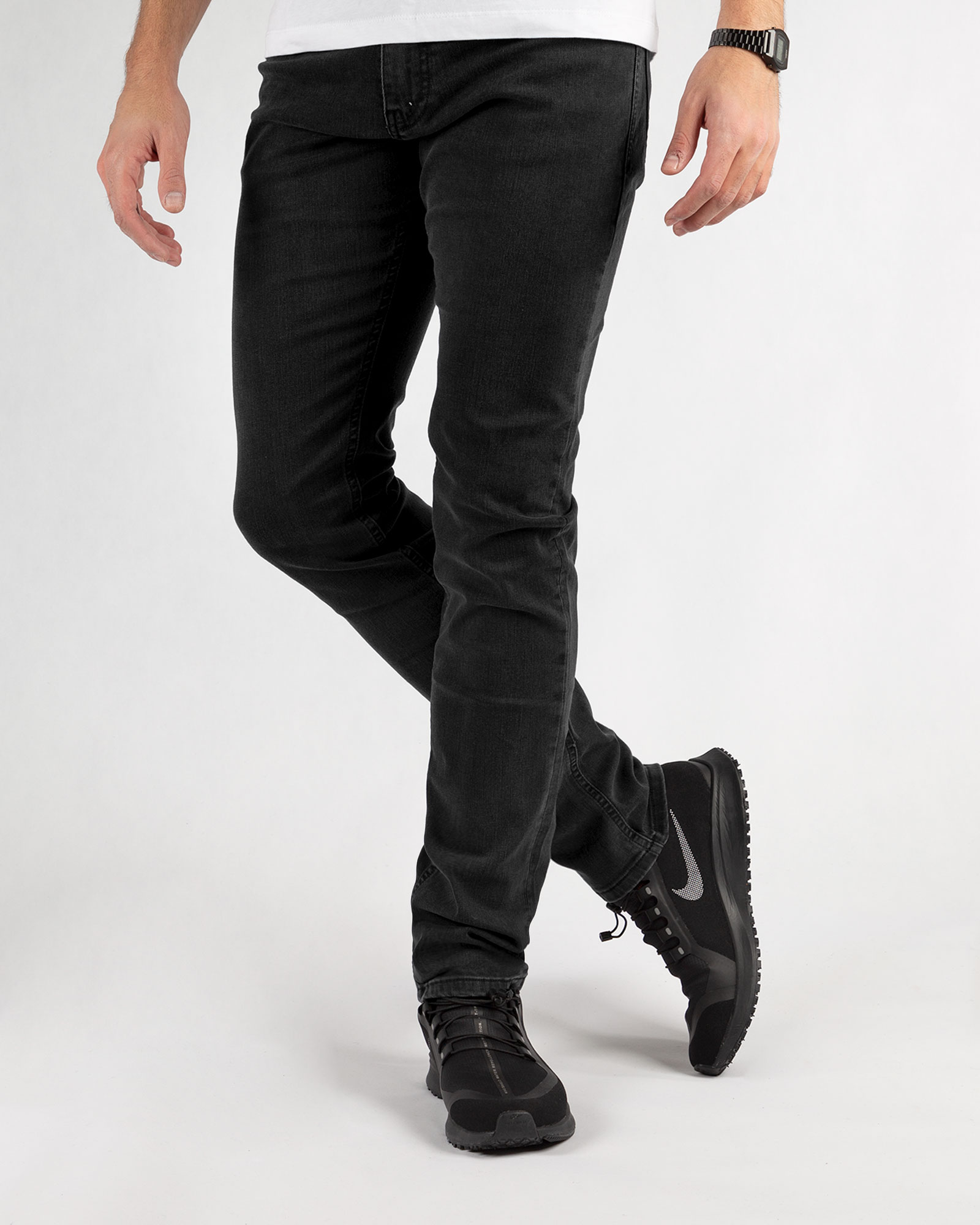 شلوار مردانه جین- دودی- روبرو