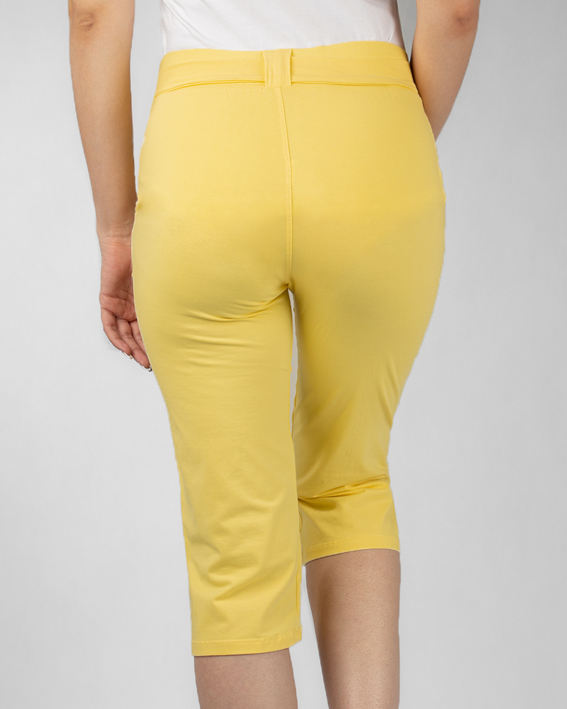 شلوارک زنانه- لیمویی- پشت