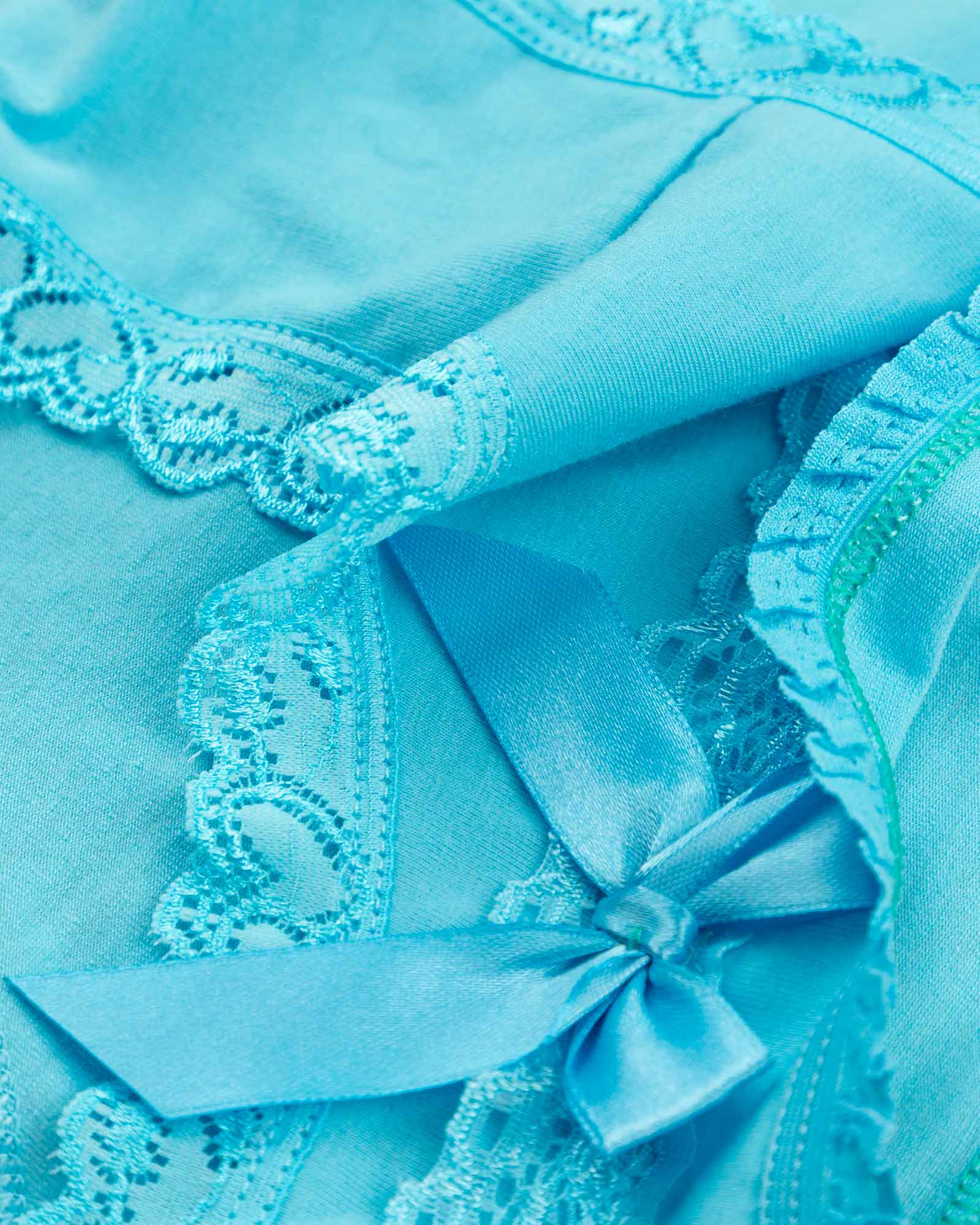 شورت نخی- آبی آسمانی- طرح