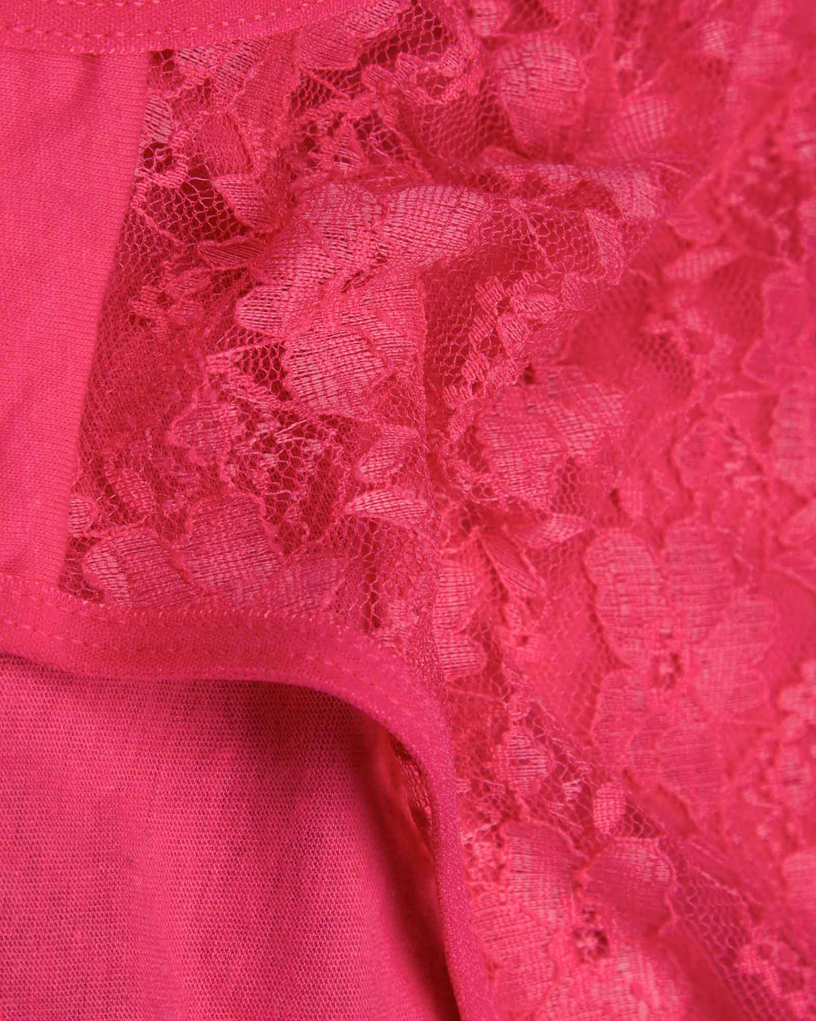 شورت نخی زنانه- ارغوانی روشن- طرح