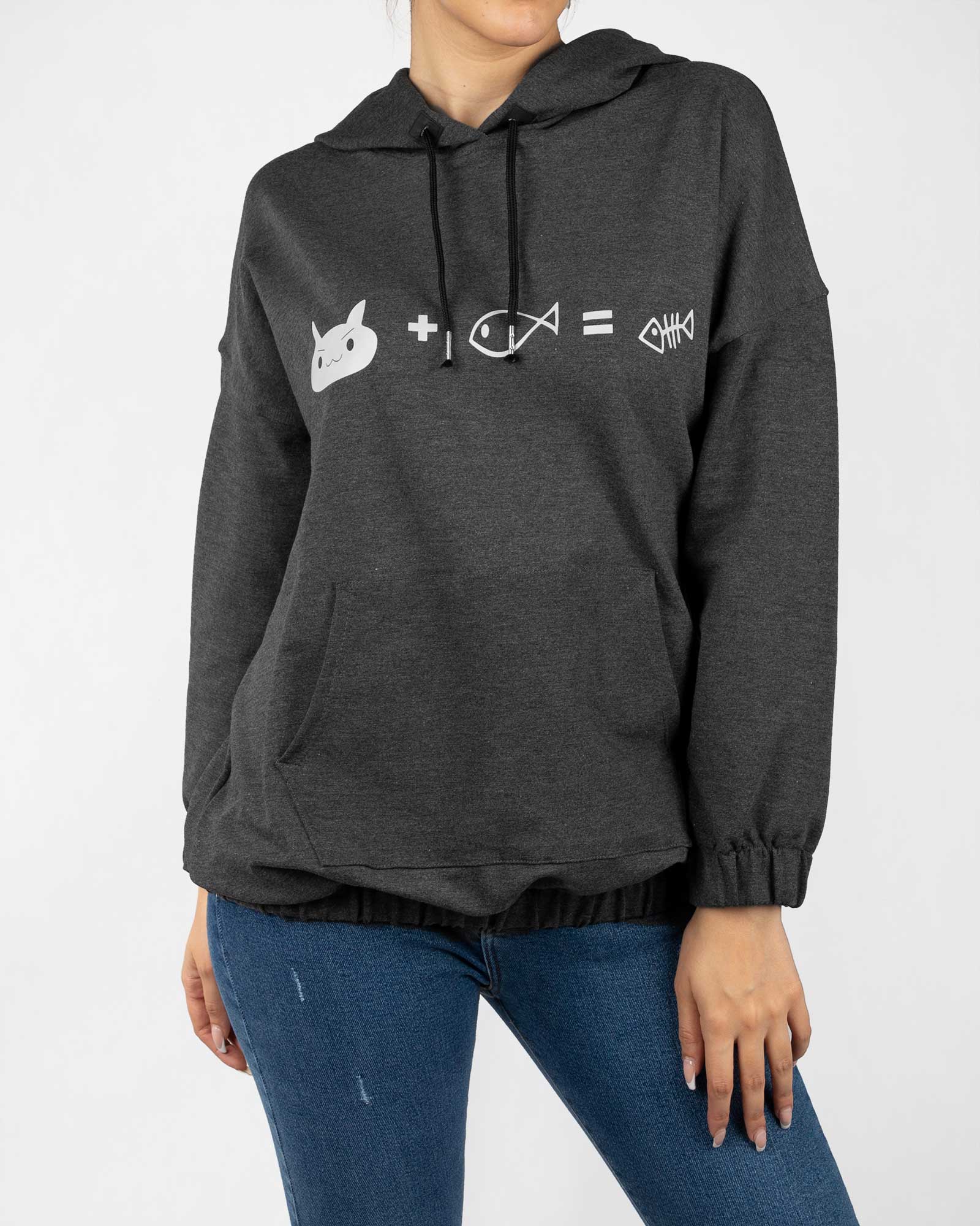 هودی دخترانه 160007- ملانژ پررنگ- روبرو