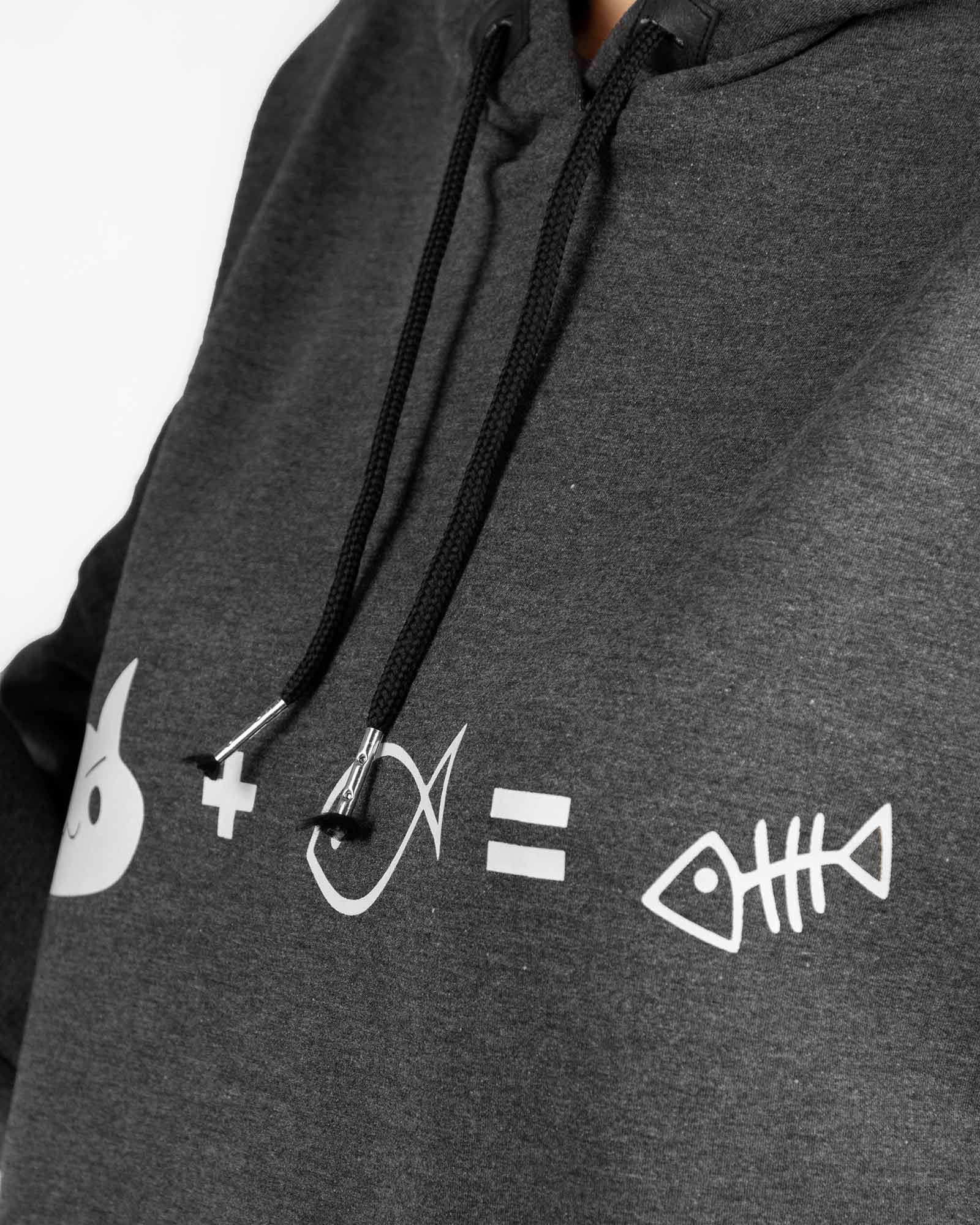 هودی دخترانه 160007- ملانژ پررنگ- نمای نزدیک