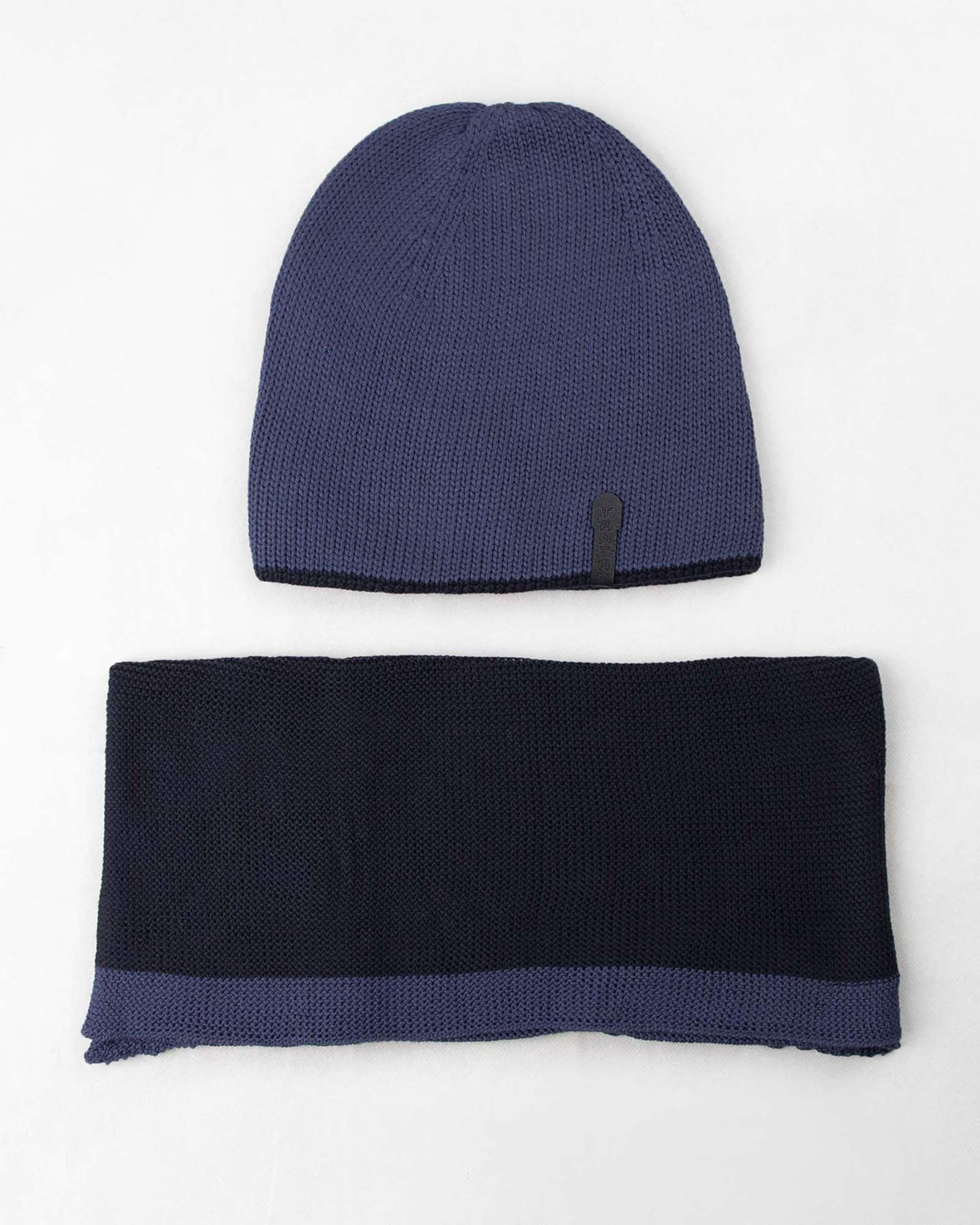 ست شال و کلاه 20027- آبی تیره (1)