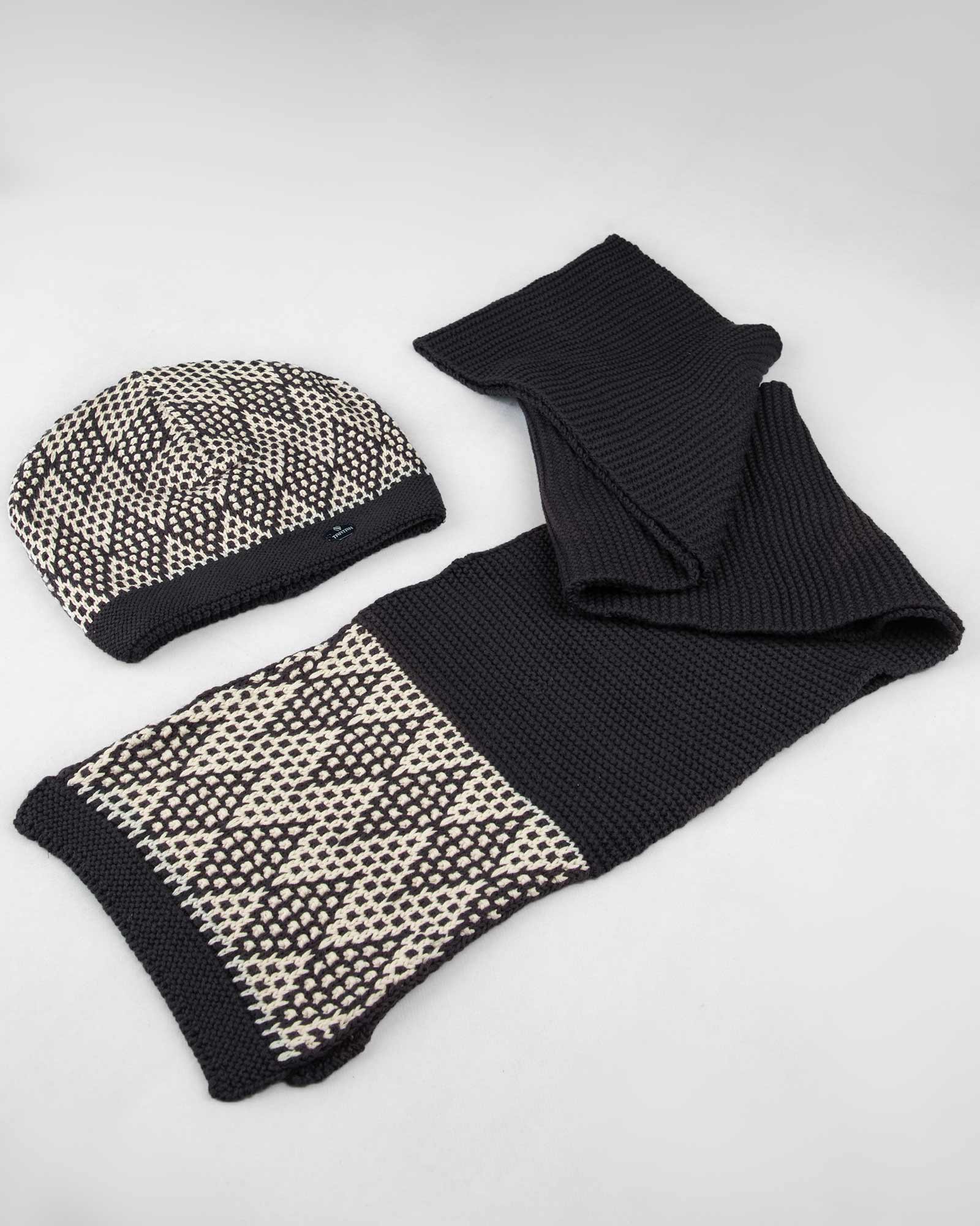 ست شال و کلاه - خاکستری- ست