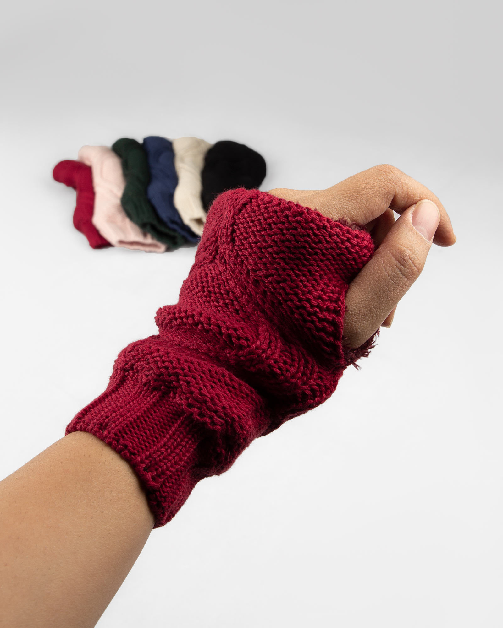 ست شال و کلاه و دستپوش 15035- قرمز (4)