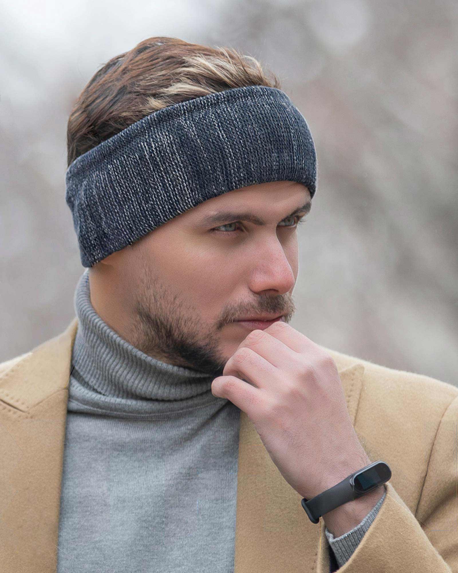 هدبند بافت - آبی بنفش- روبرو