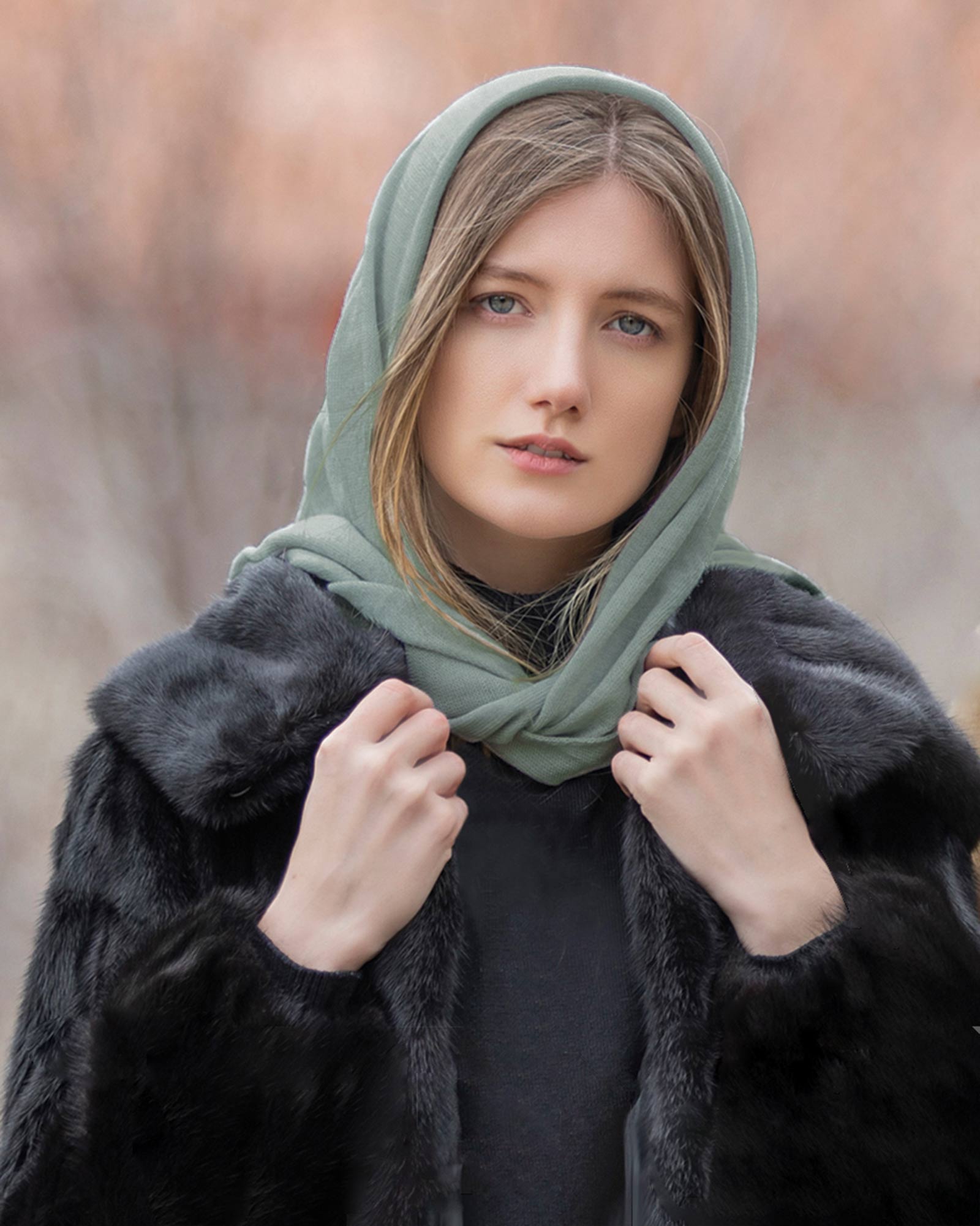 شال گردن 25014- طوسی (1)