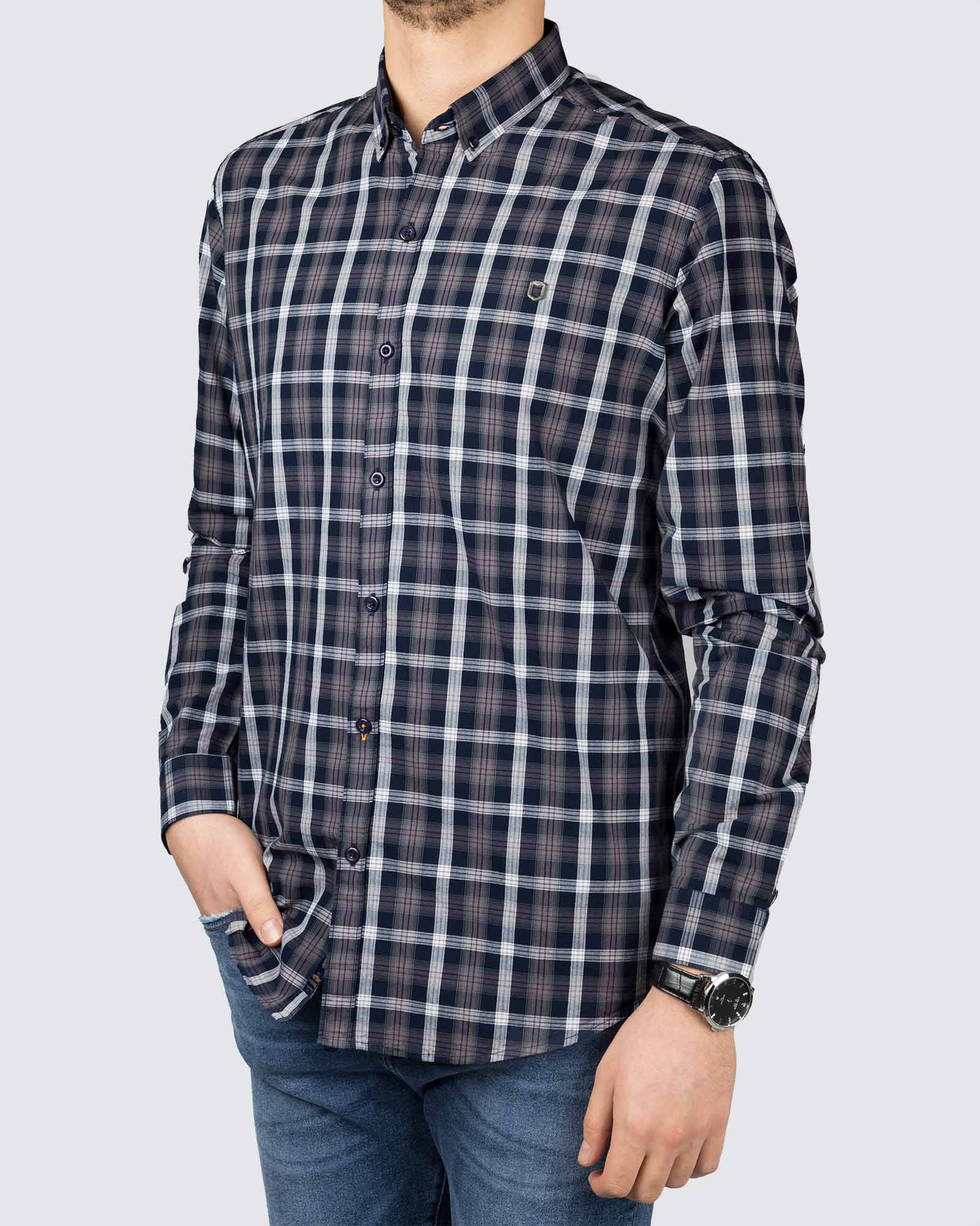 پیراهن مردانه 1080-سرمه ای (2)