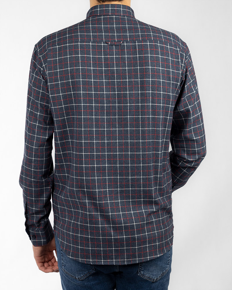 پیراهن مردانه پشمی VKSW99100-قرمز (7)