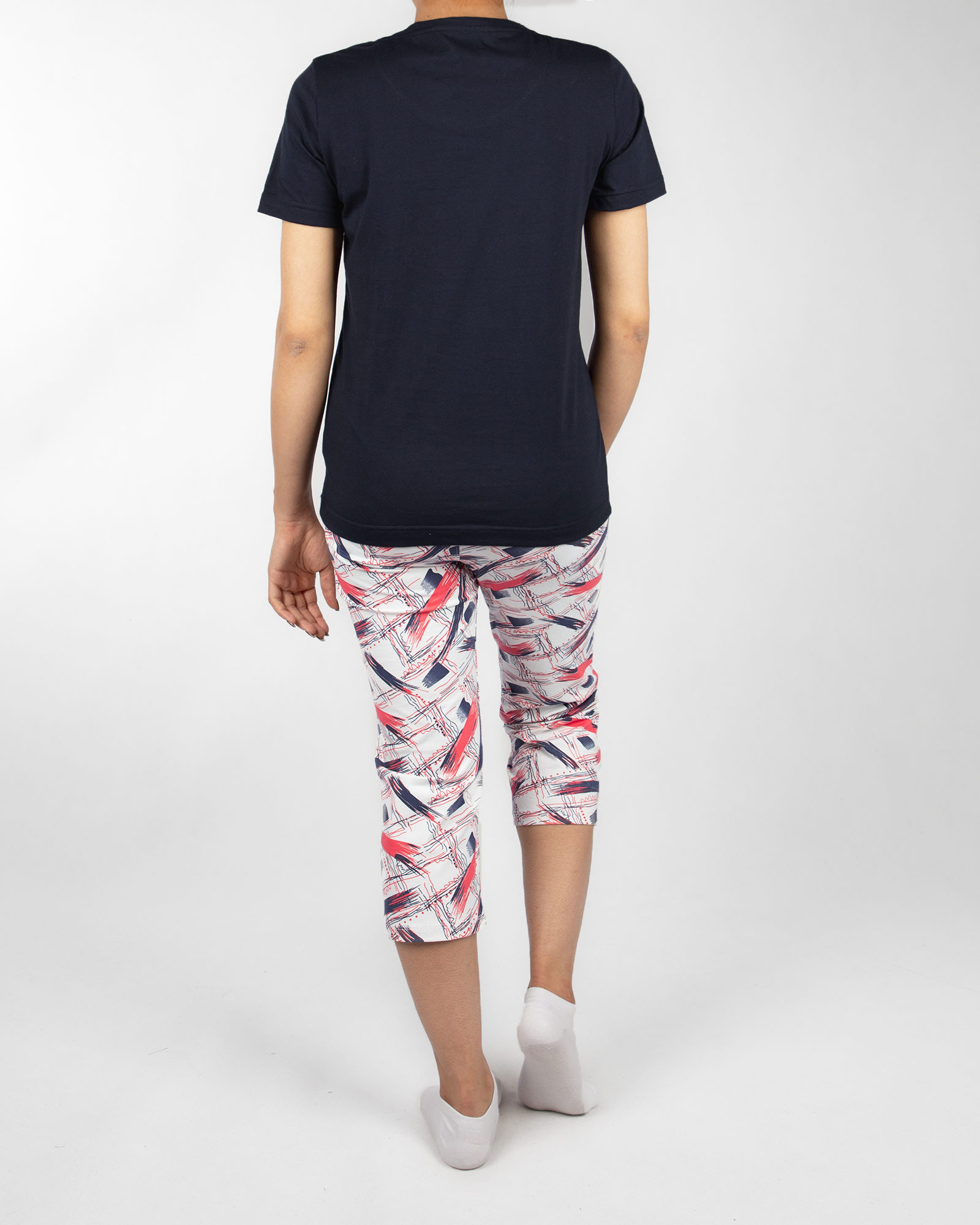 بلوز شلوار راحتی 19034- سرمه ای تیره (3)