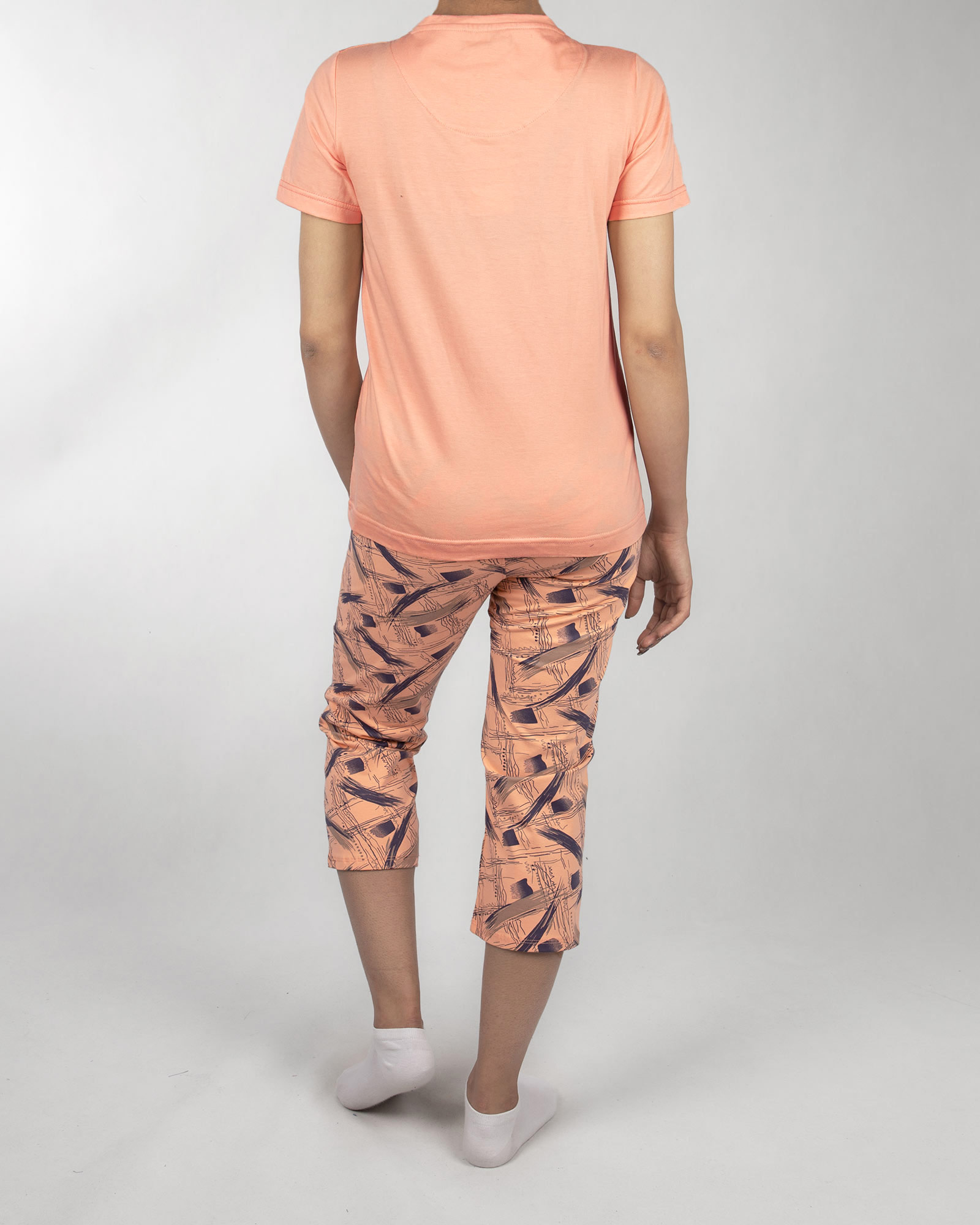 بلوز شلوار راحتی 19034- هلویی سیر (3)