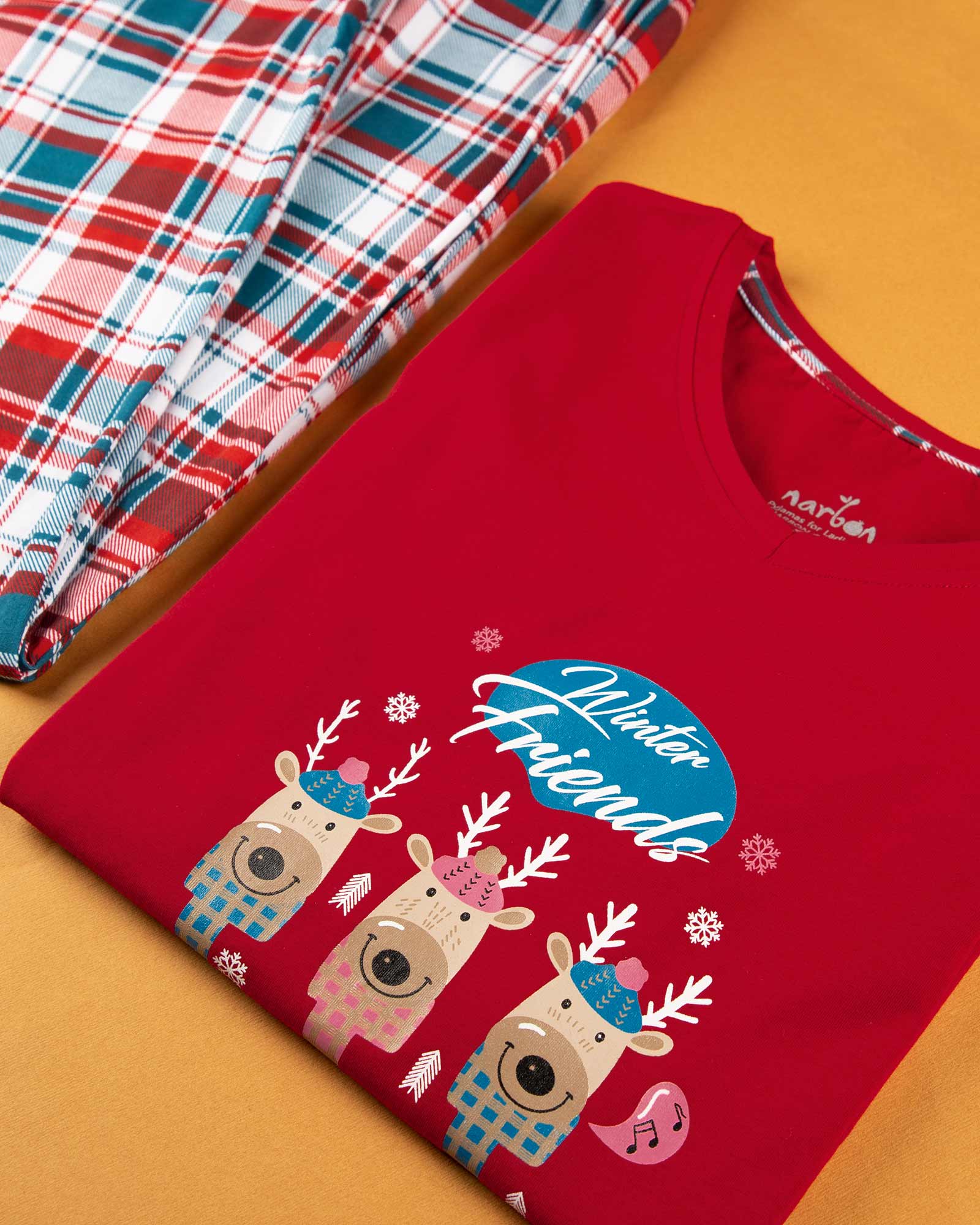 ست بلوز شلوار زنانه 0651- قرمز (9)