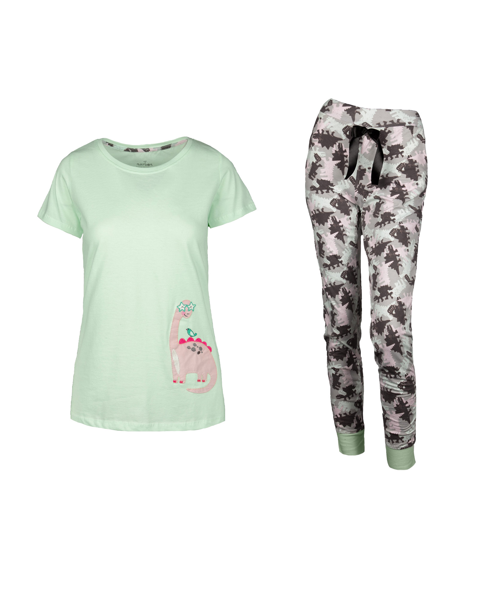 ست بلوز شلوار زنانه 0719- سبز زمردی (5)