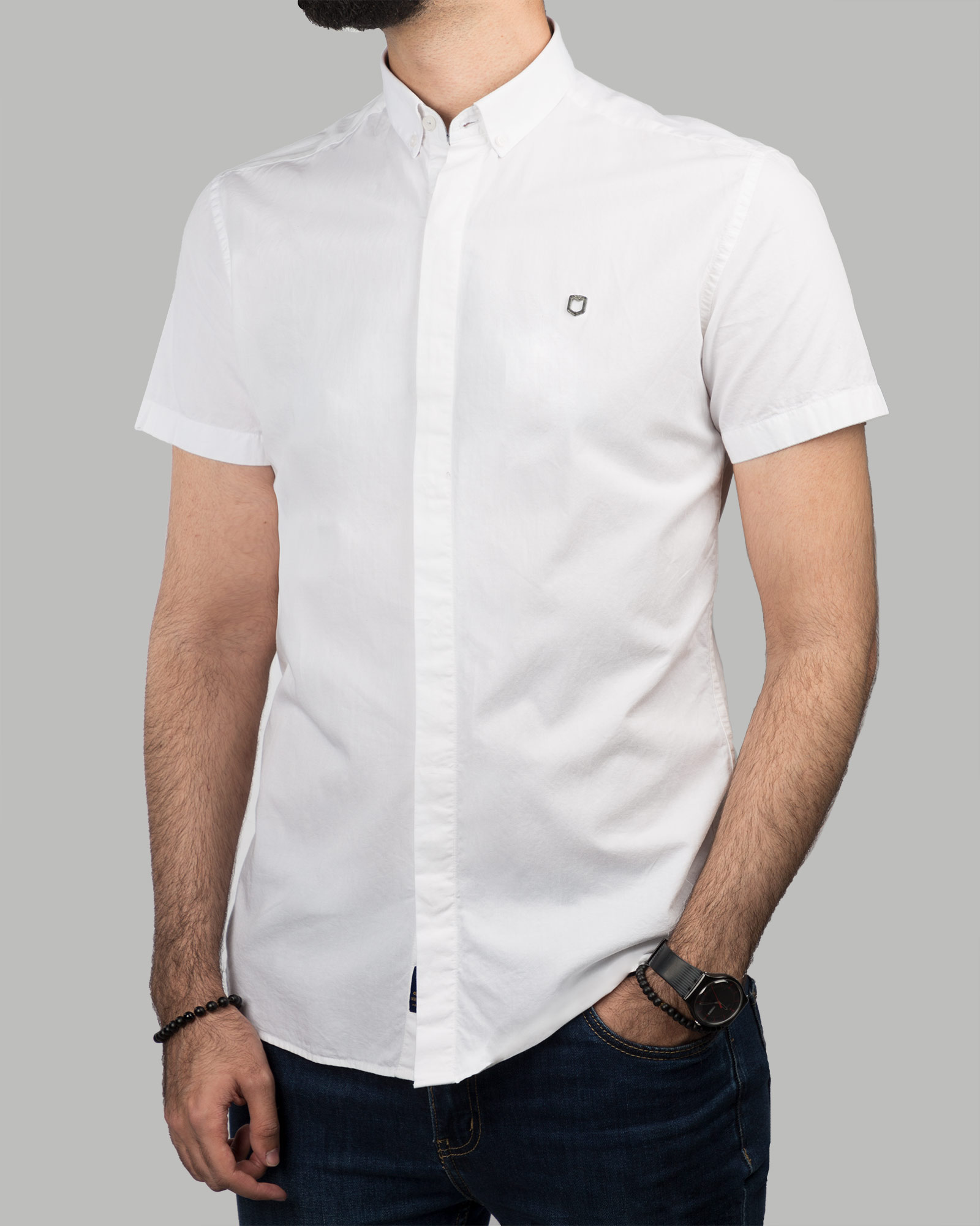 پیراهن مردانه 1193- سفید (7)